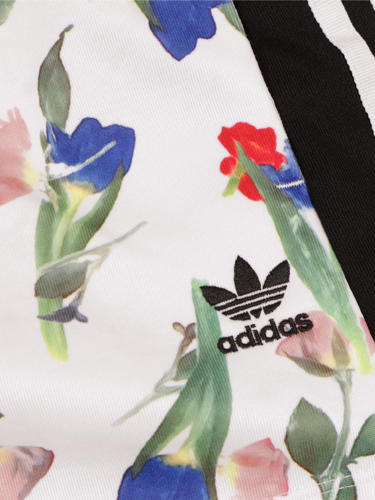Adidas Originals Floral Track Shorts White Trefoil Athletic Shorts Small