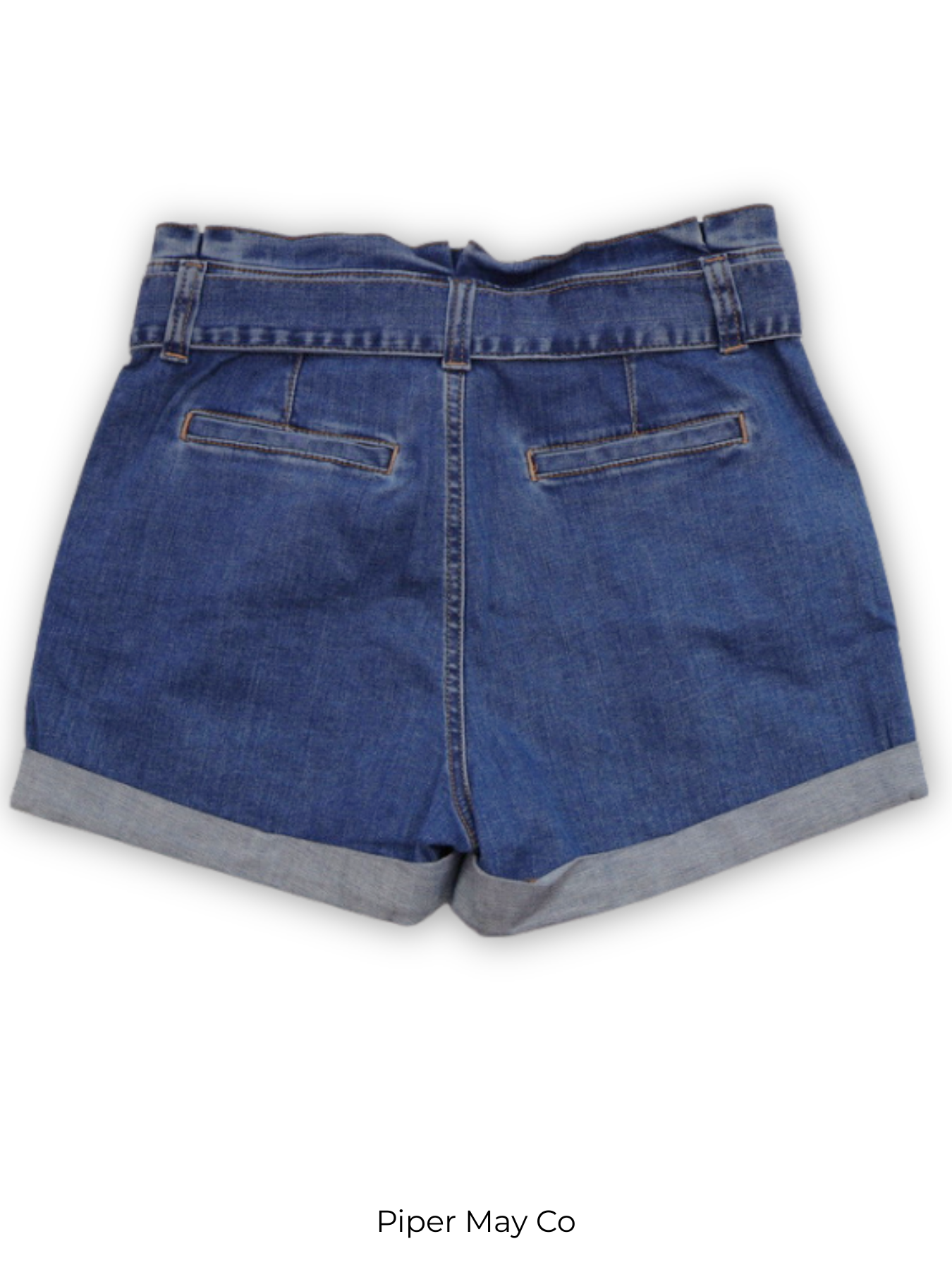 Express Super High Rise Denim Paperbag Shorts – Effortless Chic Staple (Size 6)