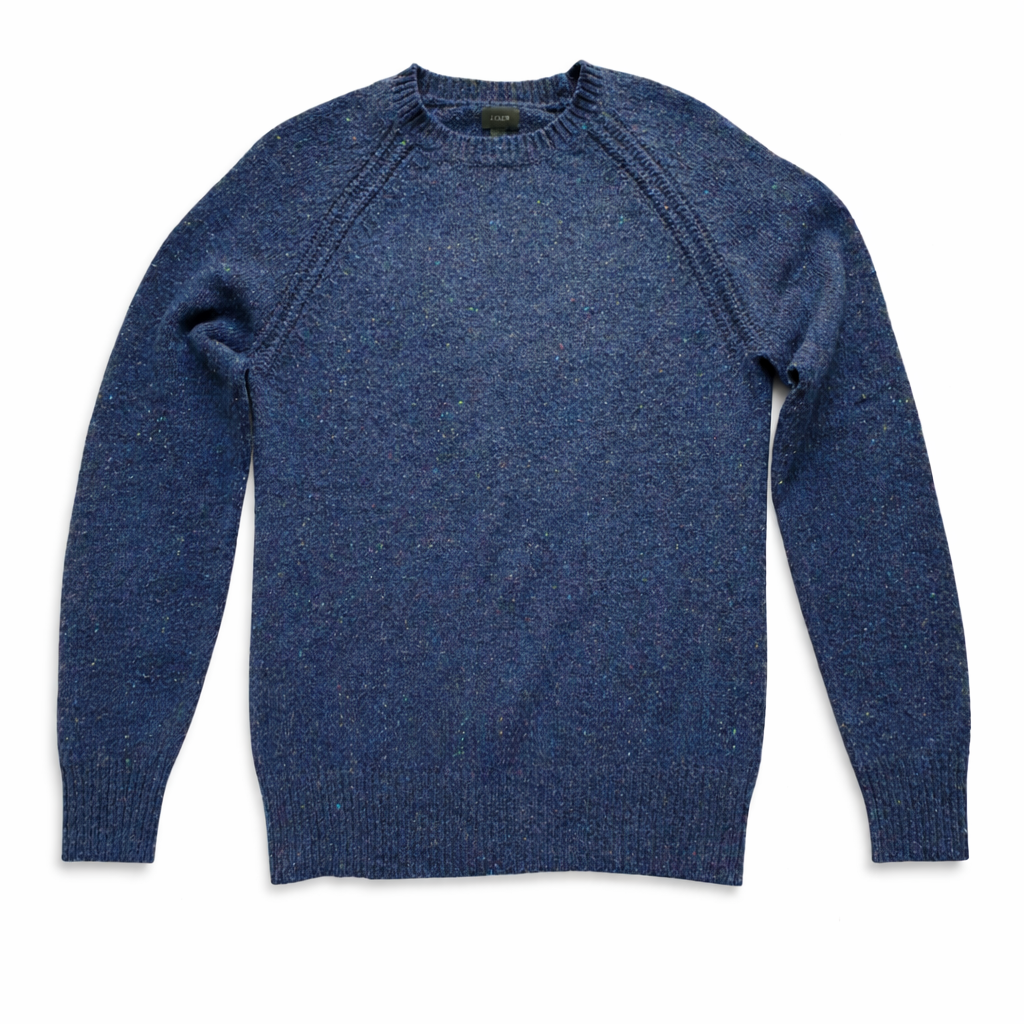 J.Crew Blue Speckled Knit Sweater – Size Small