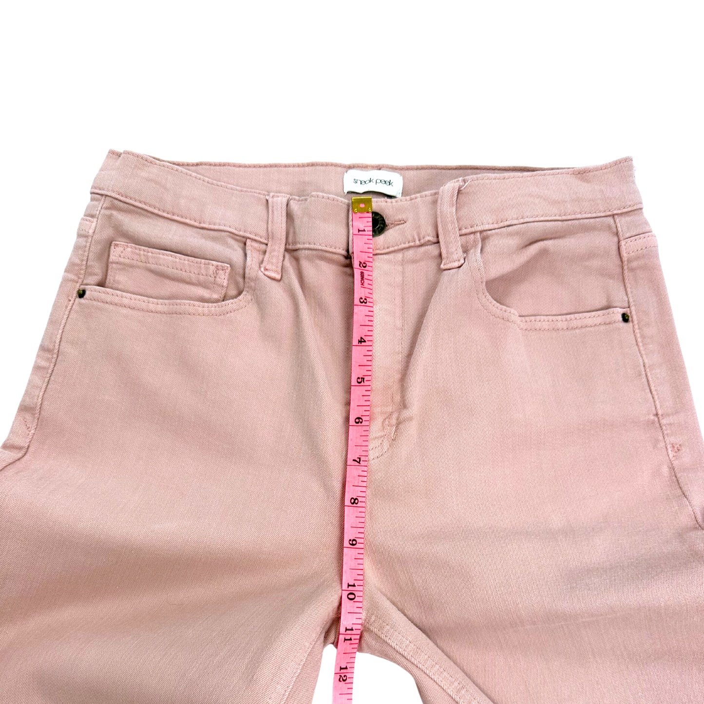 Sneak Peek Dusty Pink Cropped Wide Leg Jeans – Size 9