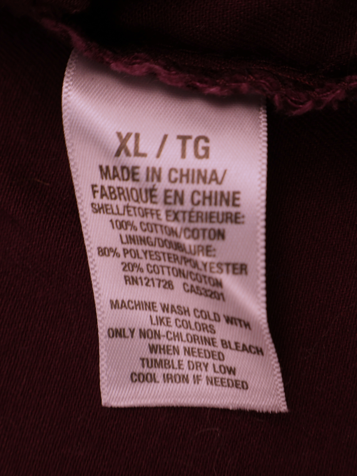 Prince & Foxy Maroon Utility Jacket | Hooded Cargo Military Style Jacket | XL
