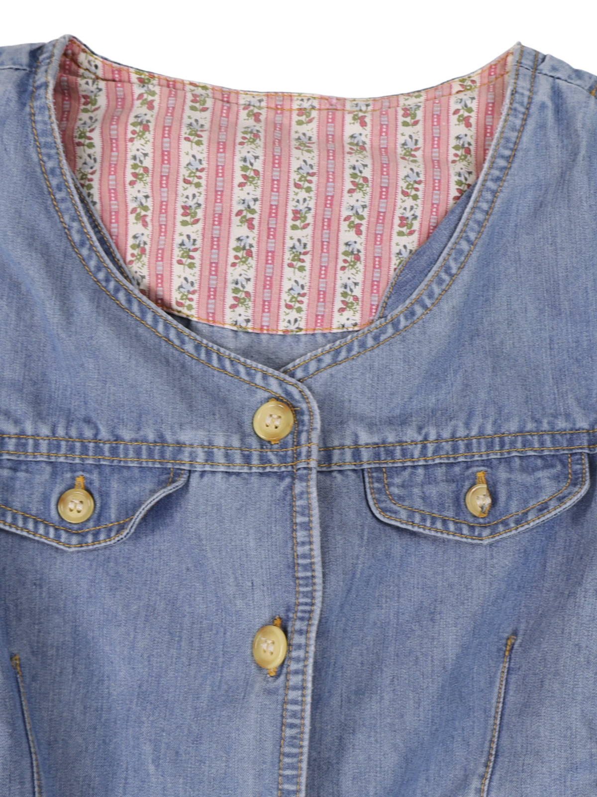 Vintage Japanese Denim Belted Dress | Girls 10–12