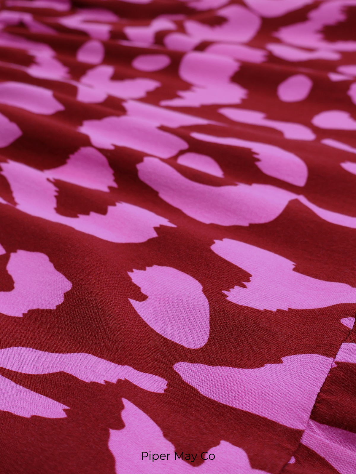Rusttydustty  Statement Dress – Bold Red Print | Size 3XL