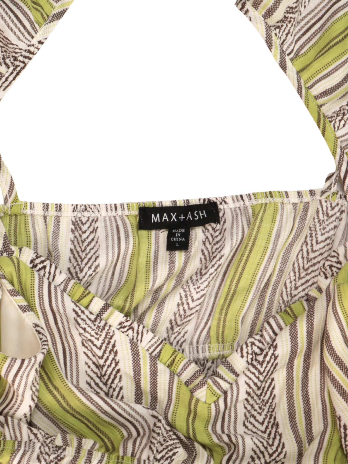 Max & Ash Striped Tiered Maxi Dress Size Large | Tie Strap Summer Dress
