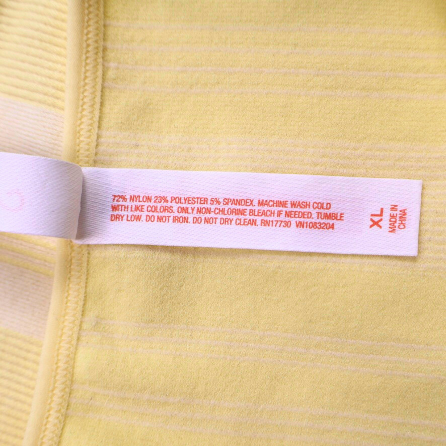 Colsie Yellow Ribbed Striped Bodysuit Size XL
