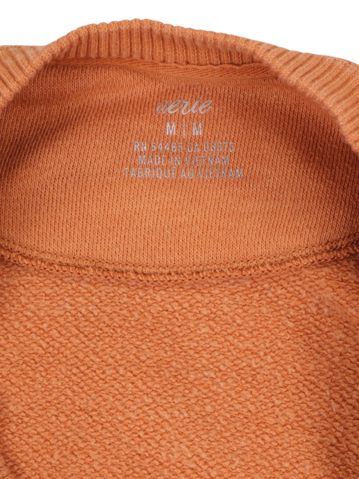 Aerie Burnt Orange Cropped Sweatshirt Oversized Pullover Size Medium
