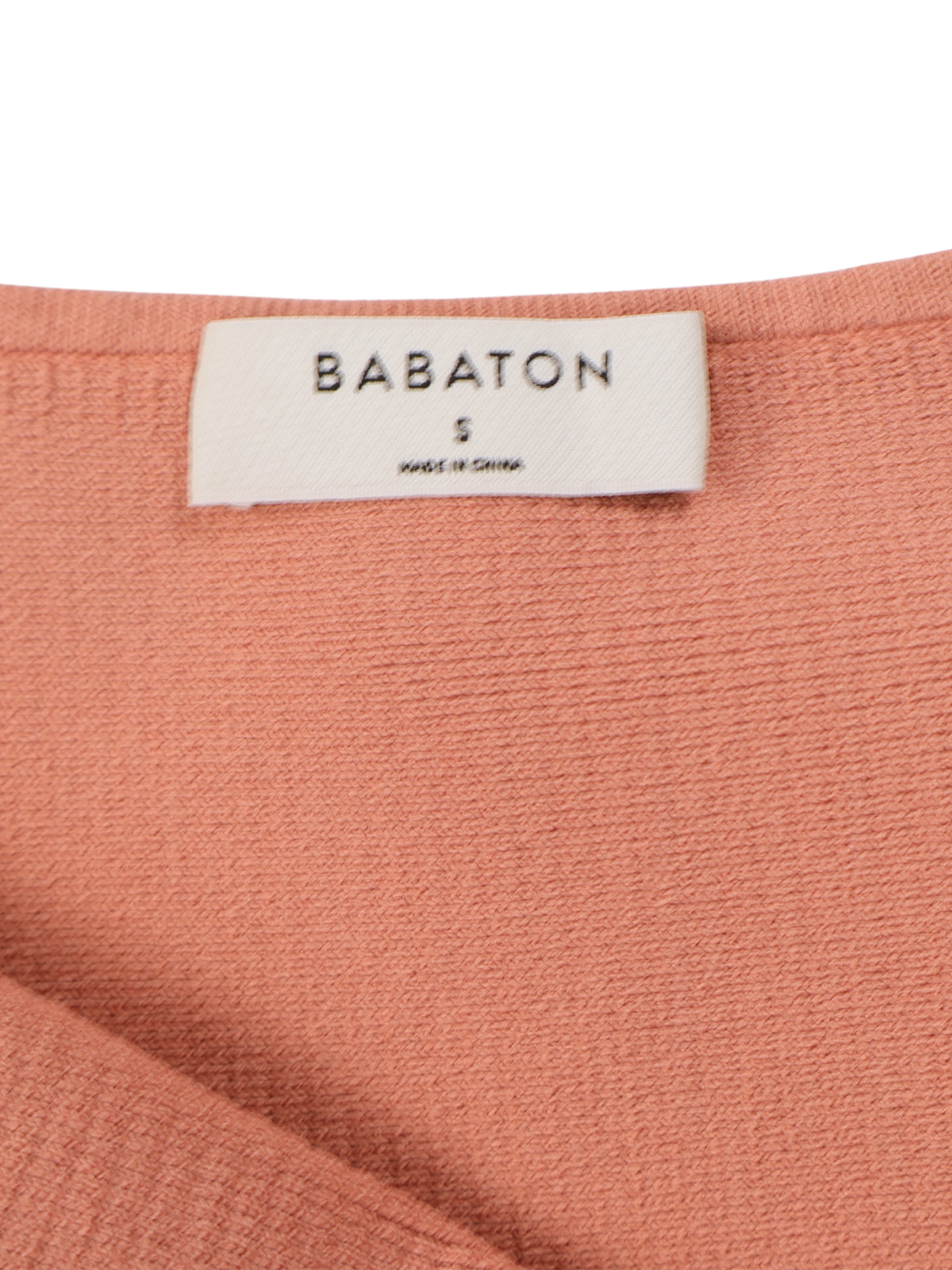 Babaton Aritzia Sculpt Knit Cropped Tank Top Small Peach Ribbed Minimalist