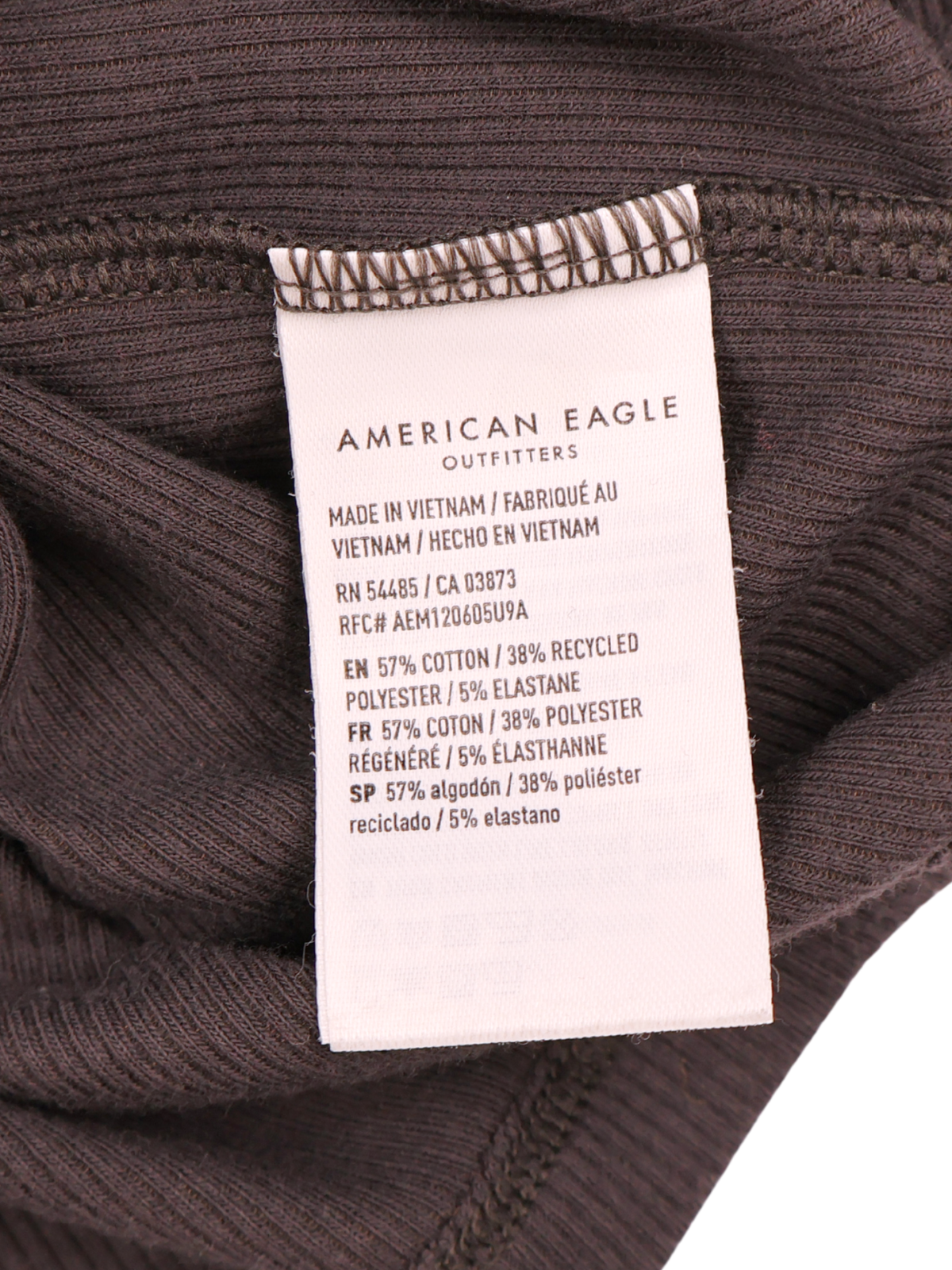 American Eagle Eagle 77 Ribbed Graphic Baby Tee Medium