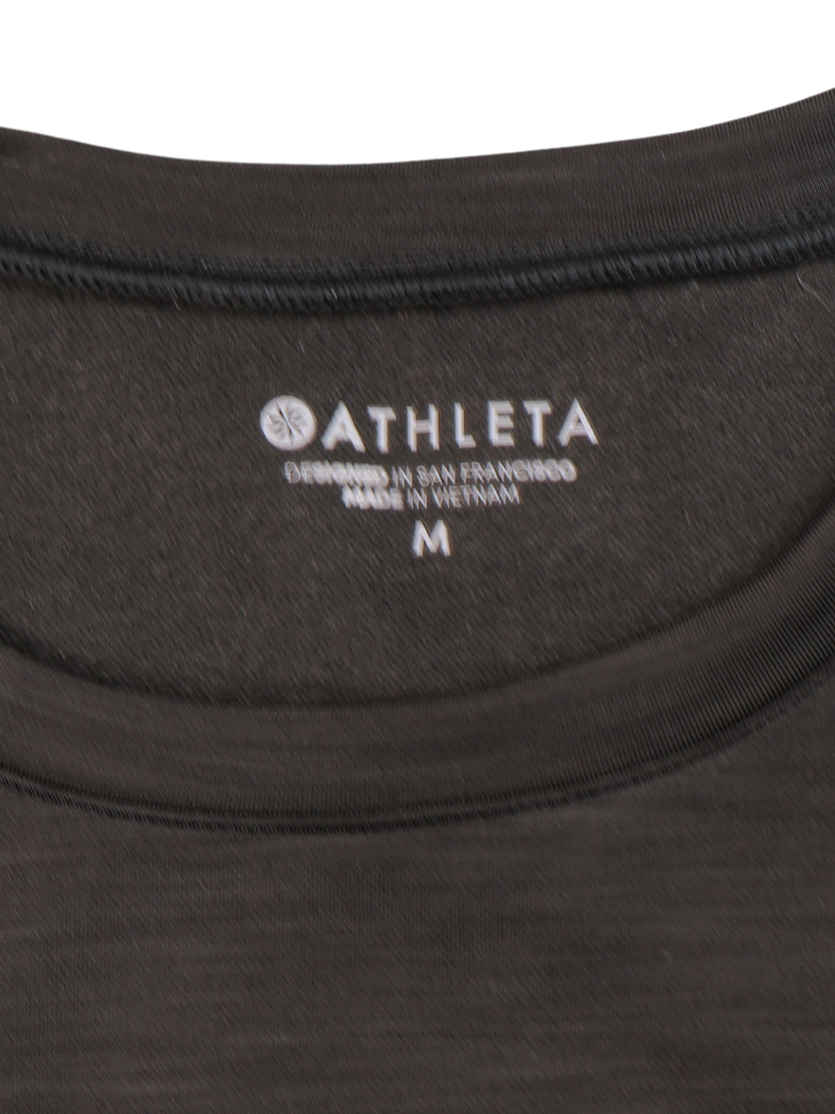 Athleta Black Long Sleeve Running Top Medium Thumbholes Zip Pocket Activewear
