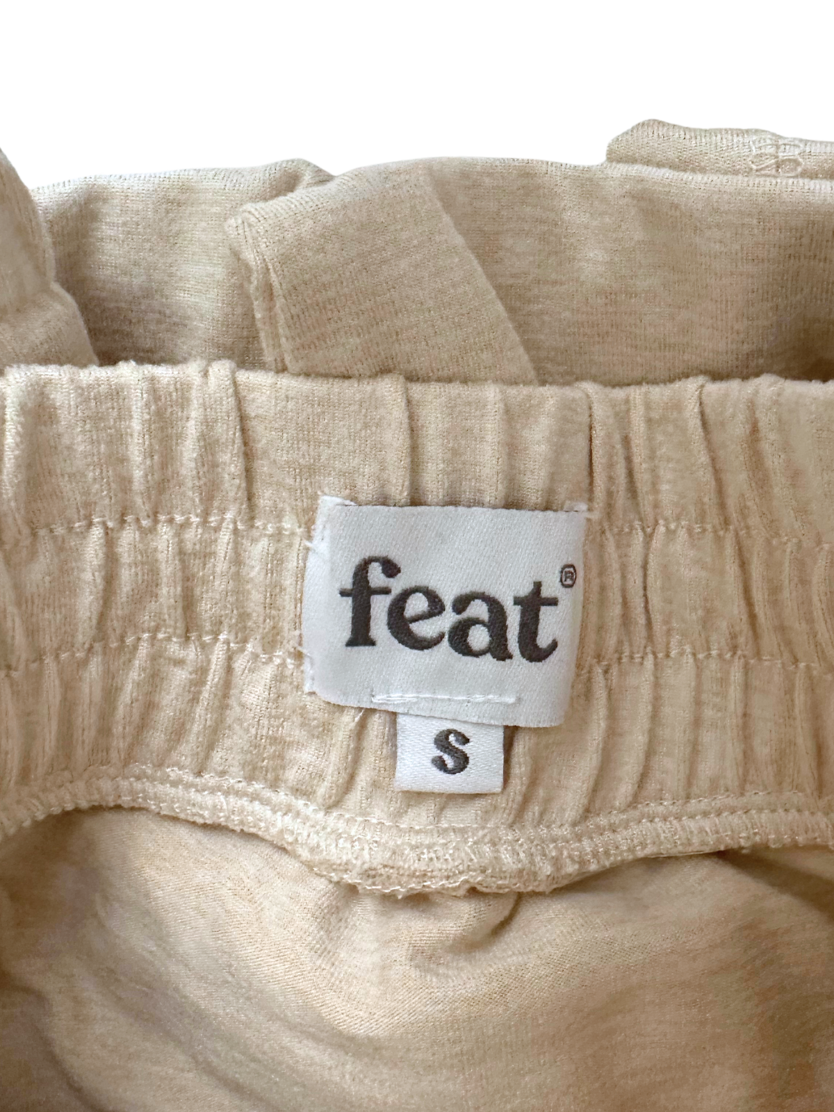 Feat Roam Joggers – Heathered Oatmilk | Elevated Neutral Lounge Pant | Size Small