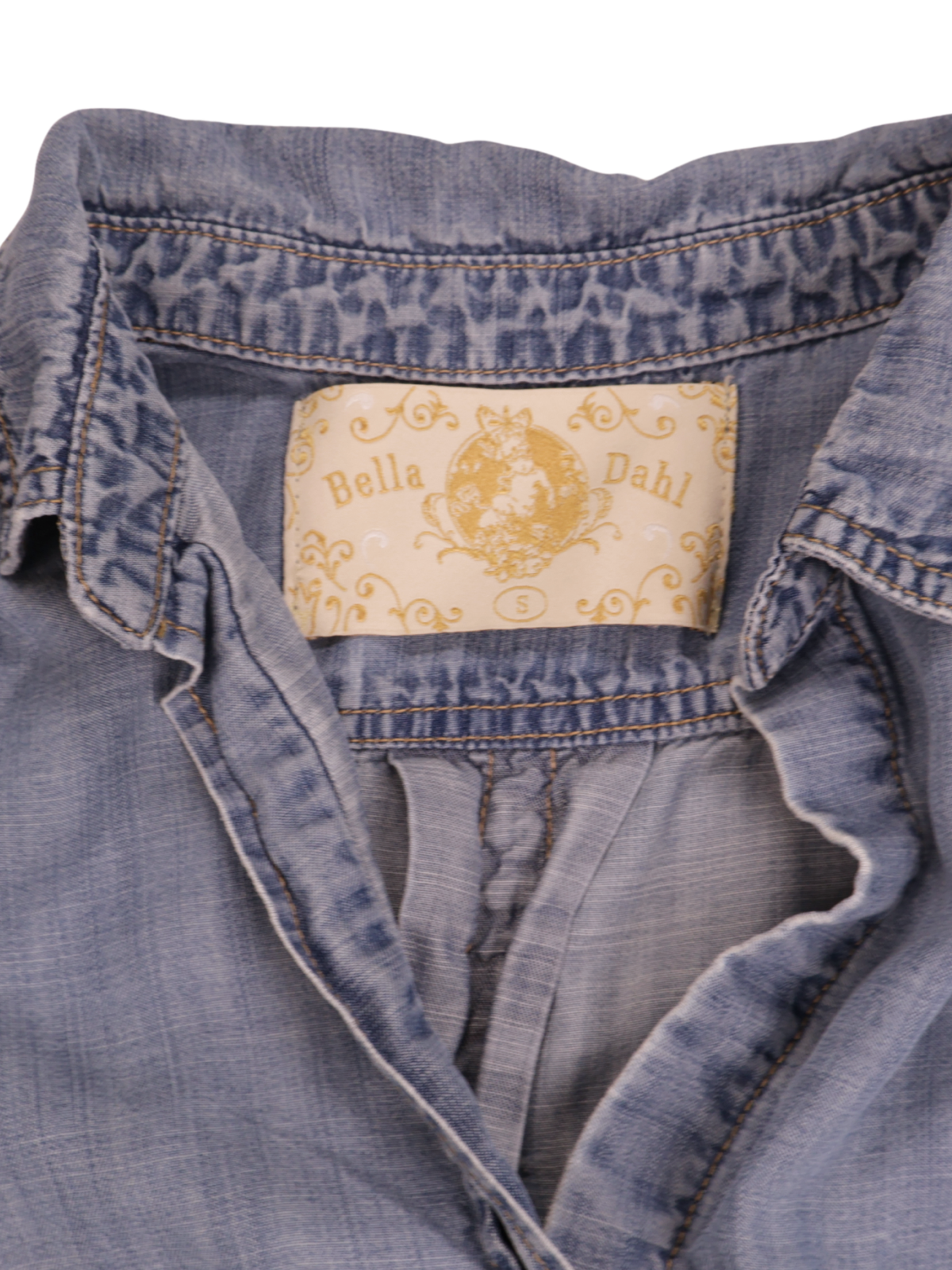 Bella Dahl Soft Denim Button Down Blouse – Light Wash | Size Small
