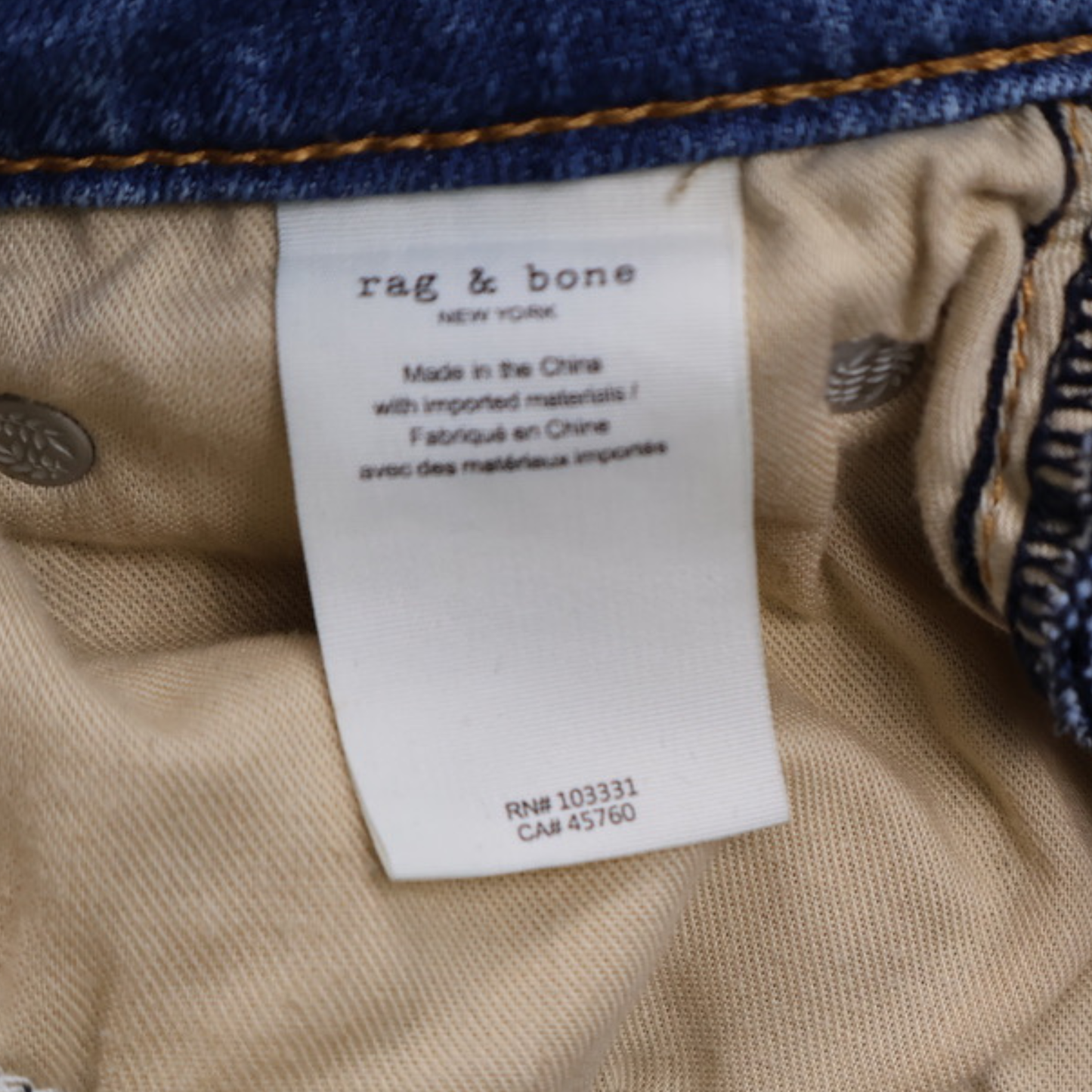 Rag & Bone Distressed Skinny Jeans – Size 25 – Medium Wash Raw Hem Denim