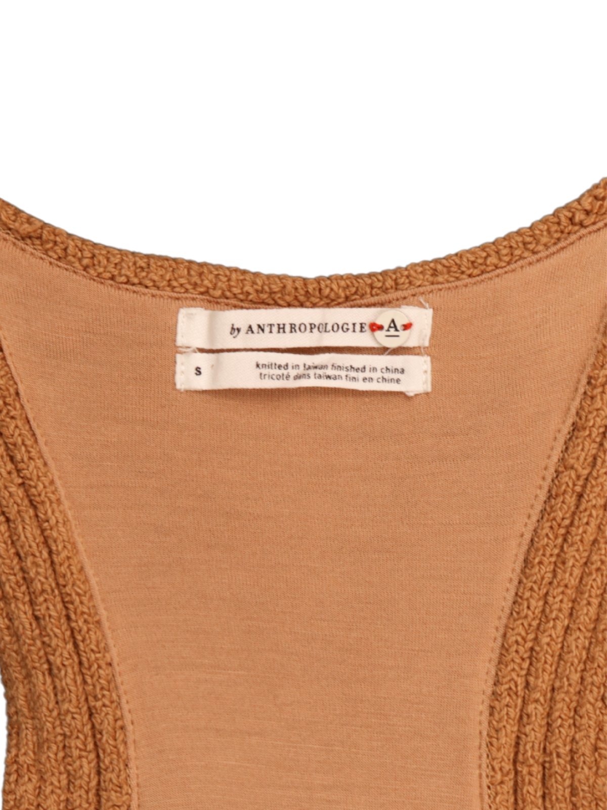 Anthropologie Twofer Sleeveless Sweater Blouse – Layered Knit & Flowy Top Size Small