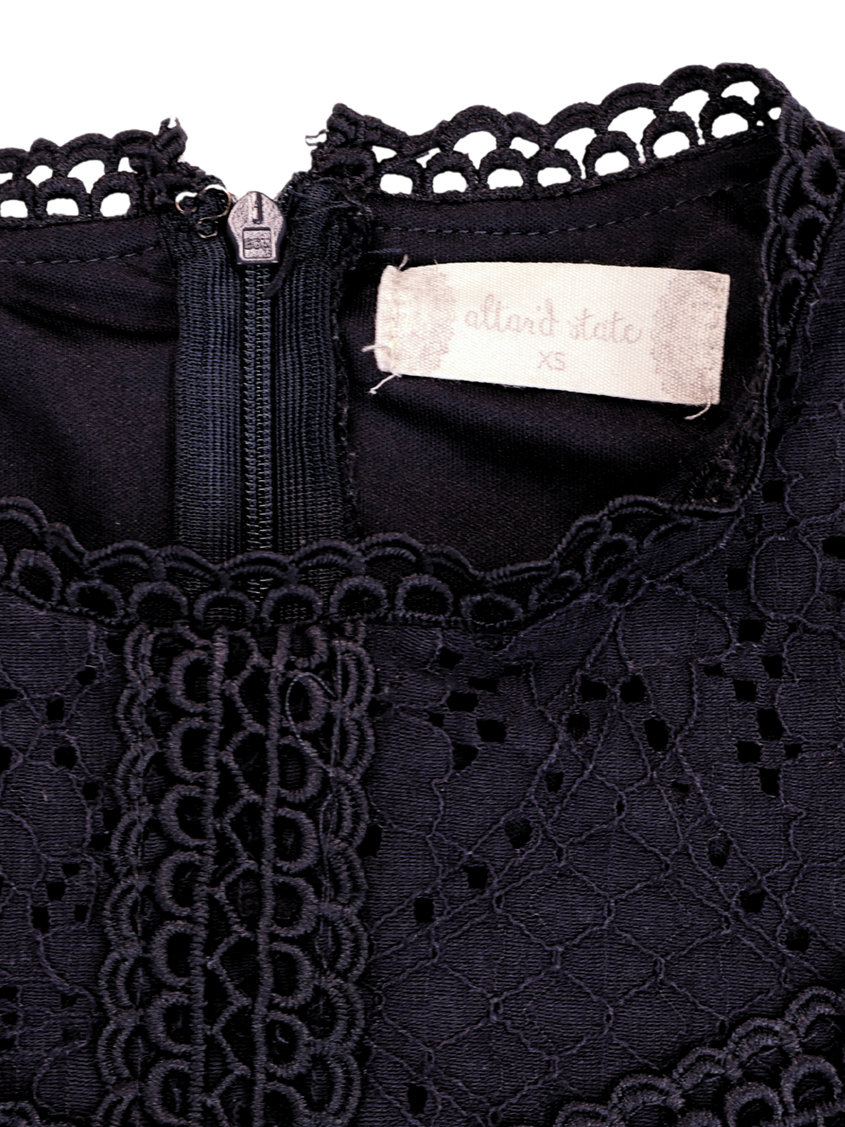 Alter’d State Navy Lace Eyelet Mini Dress XS Romantic Boho Dress