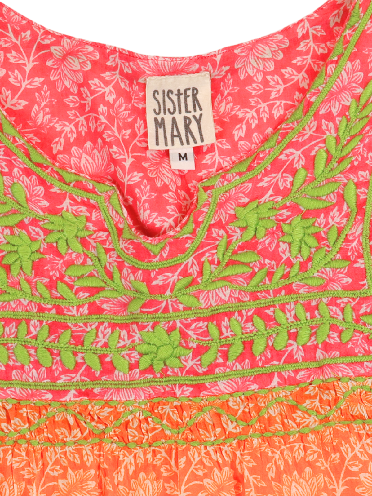 Sister Mary Embroidered Boho Top Medium