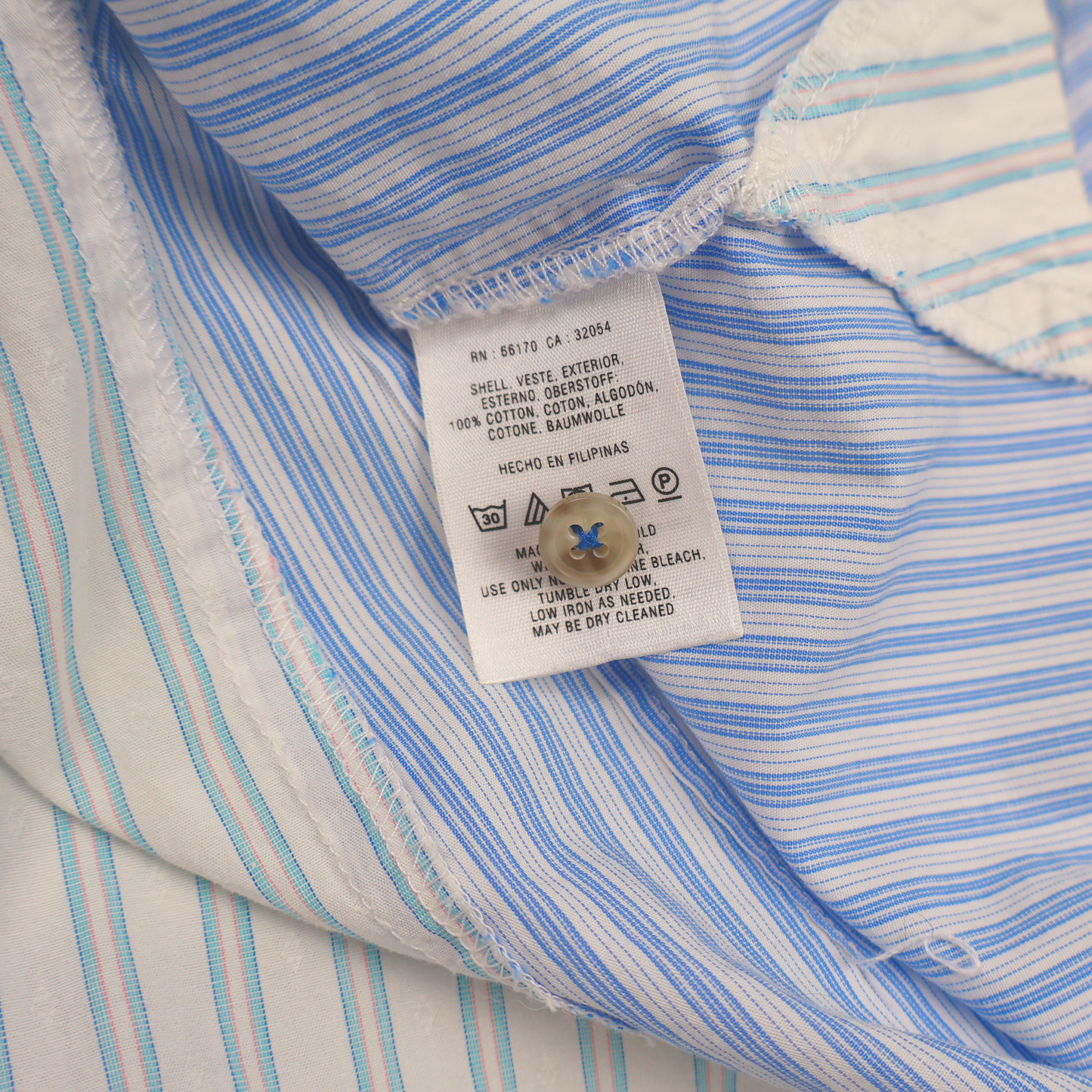 Maeve Striped Button Front Blouse Size 2 | Blue White Statement Top
