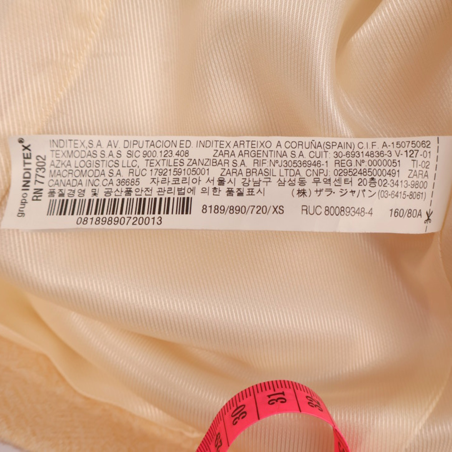 Zara Basic Tailored Coat – Cream | Size XS