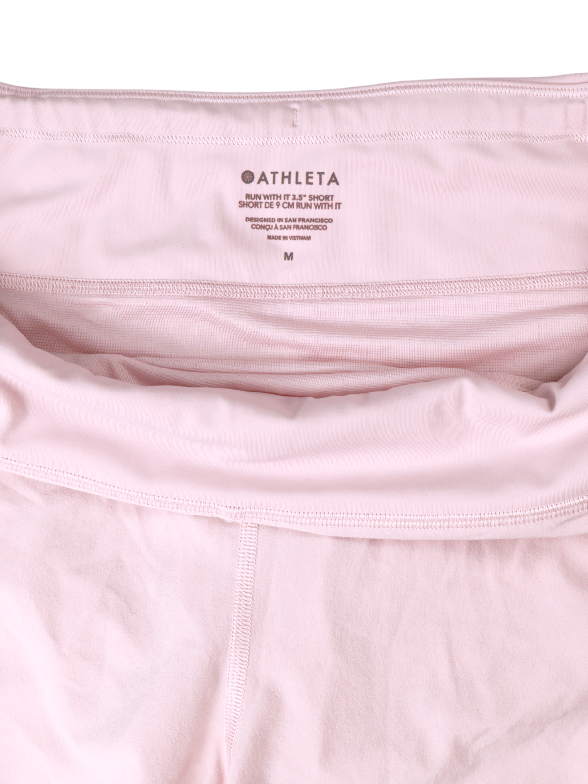 Athleta “Run With It” Shorts – Light Pink | Performance Fit | Size Medium