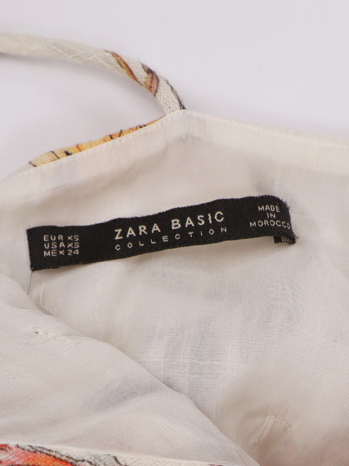 Zara Floral Ruched Crop Top XS Romantic Botanical Cami