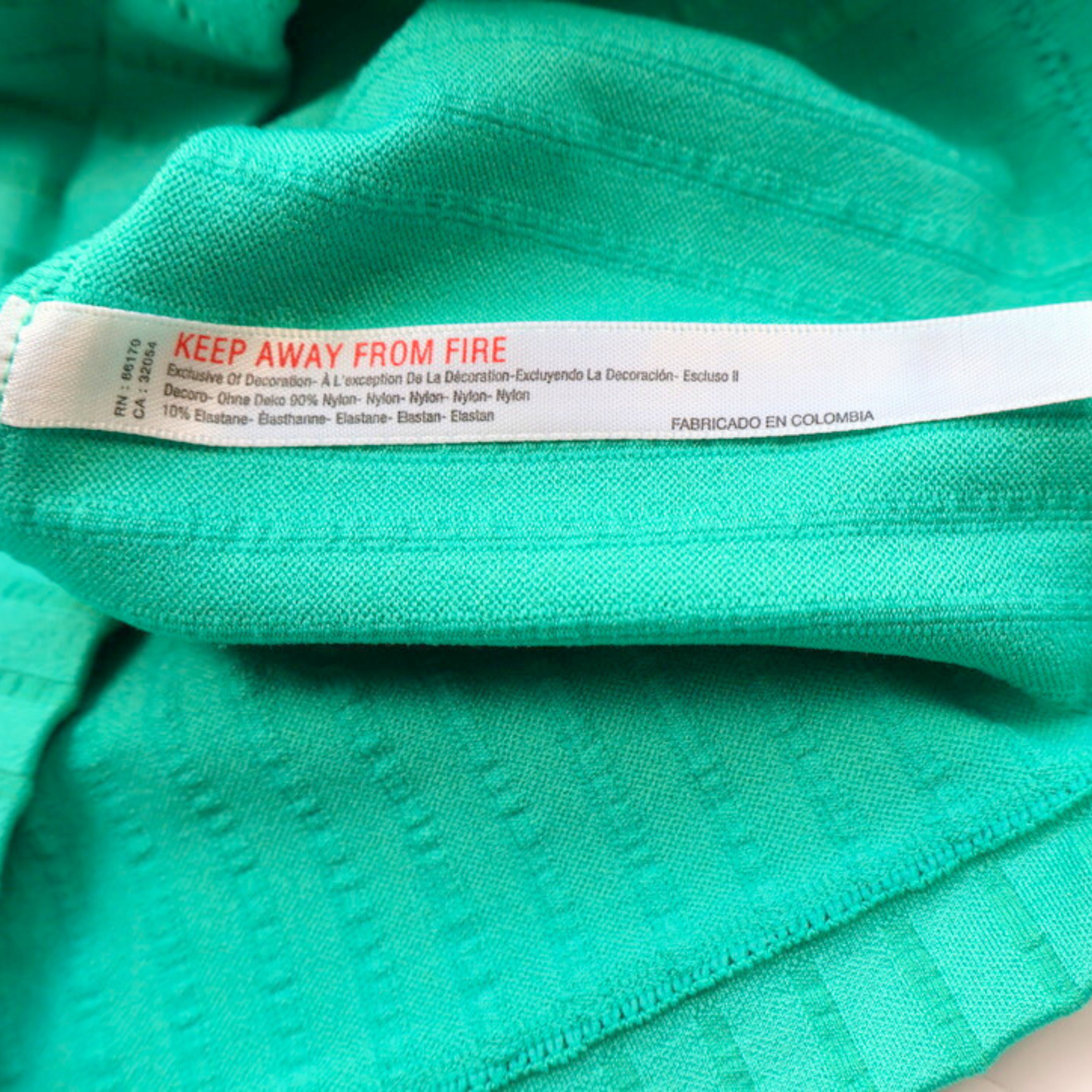 Out From Under Ribbed Racerback Crop Tank / Sports Bra Green M/L