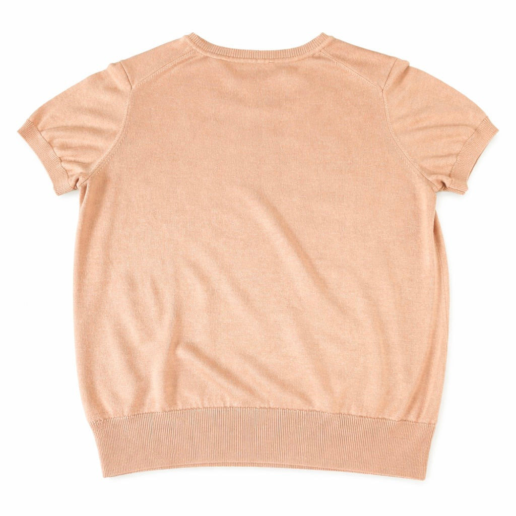 Calvin Klein Peach Short Sleeve Knit Top – Size Large