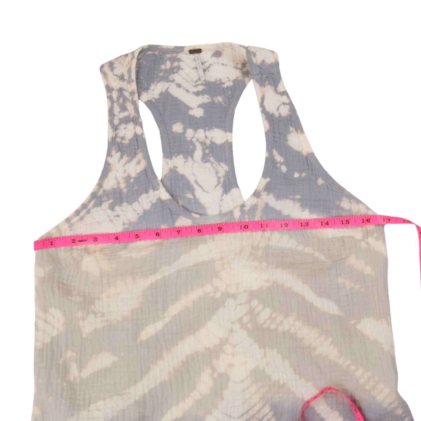 Young Fabulous & Broke Tie Dye Racerback Tank Top XS Blue Ivory Cotton Boho