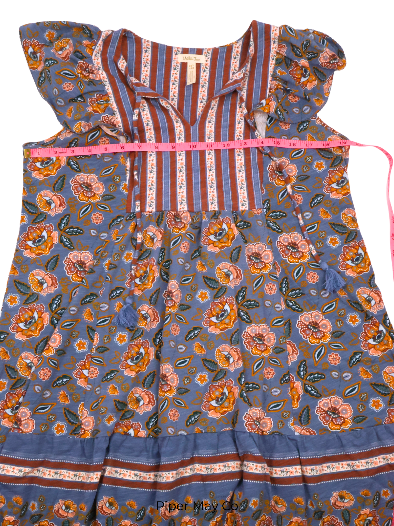 Matilda Jane Boho Floral Tassel Dress | Size Small | Effortless Statement Piece