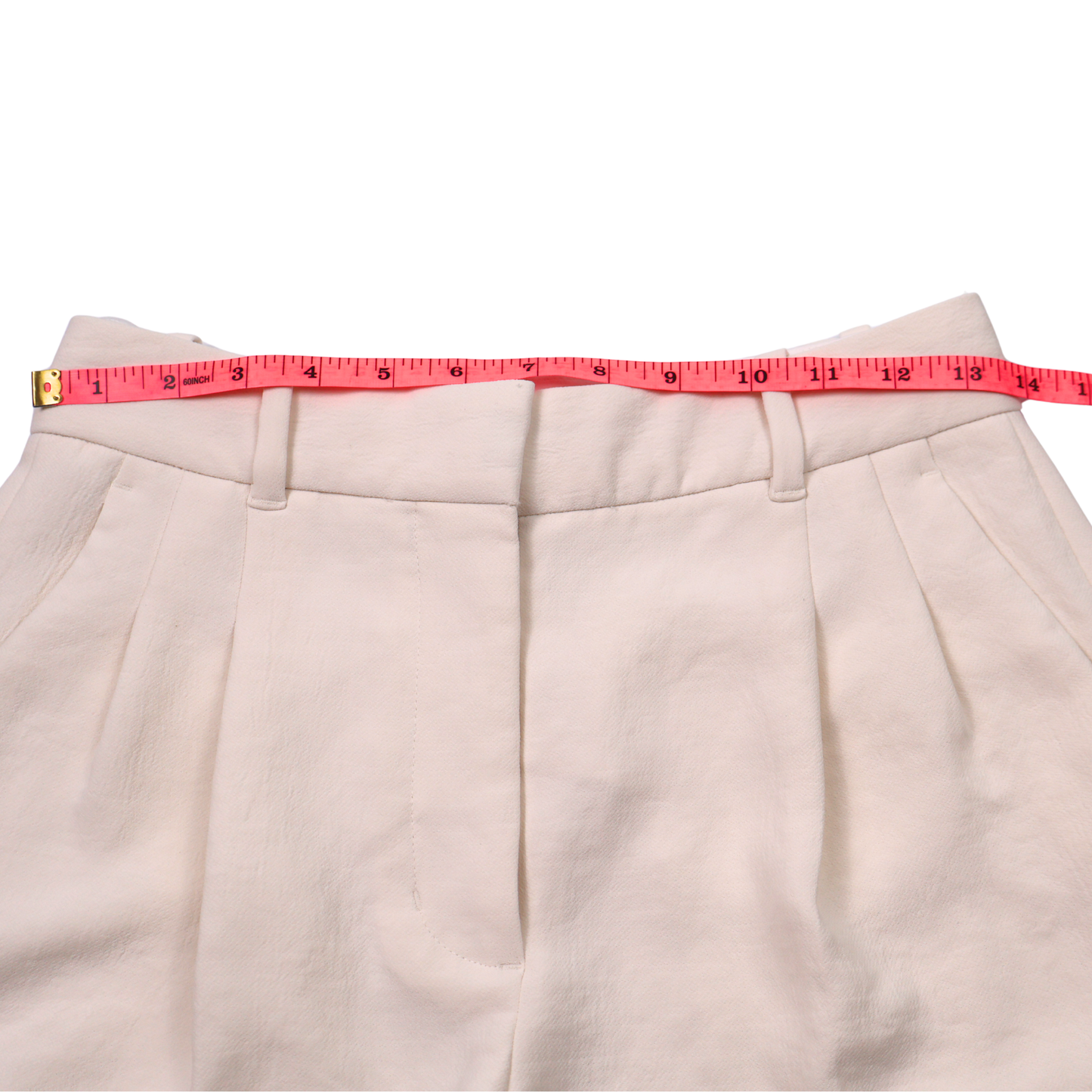 Aritzia High-Waisted Tailored Shorts – Size 4 | Neutral Pleated Dress Shorts
