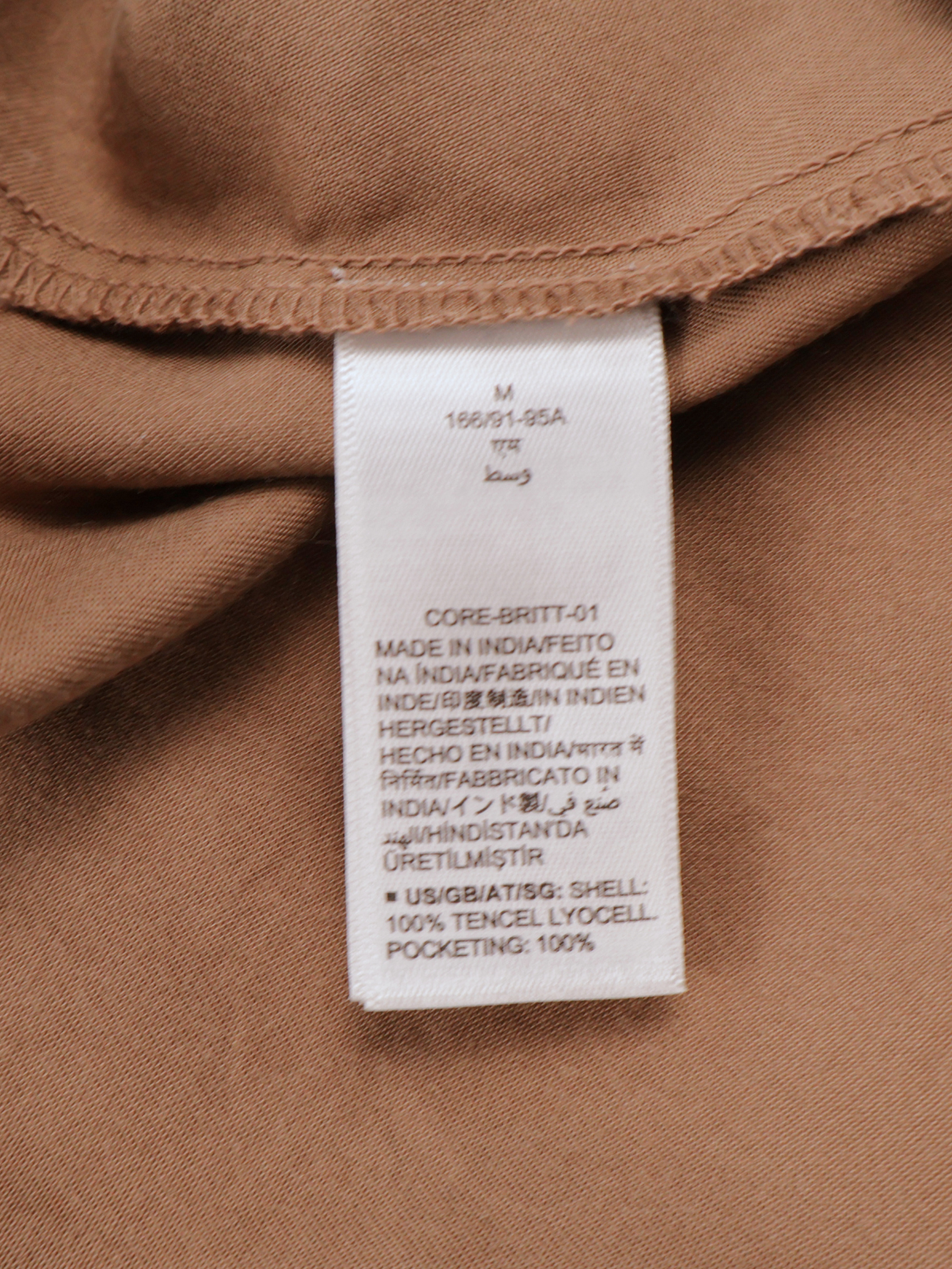 The Drop Brown Smock Midi Dress | Tiered Pocket Dress | Medium