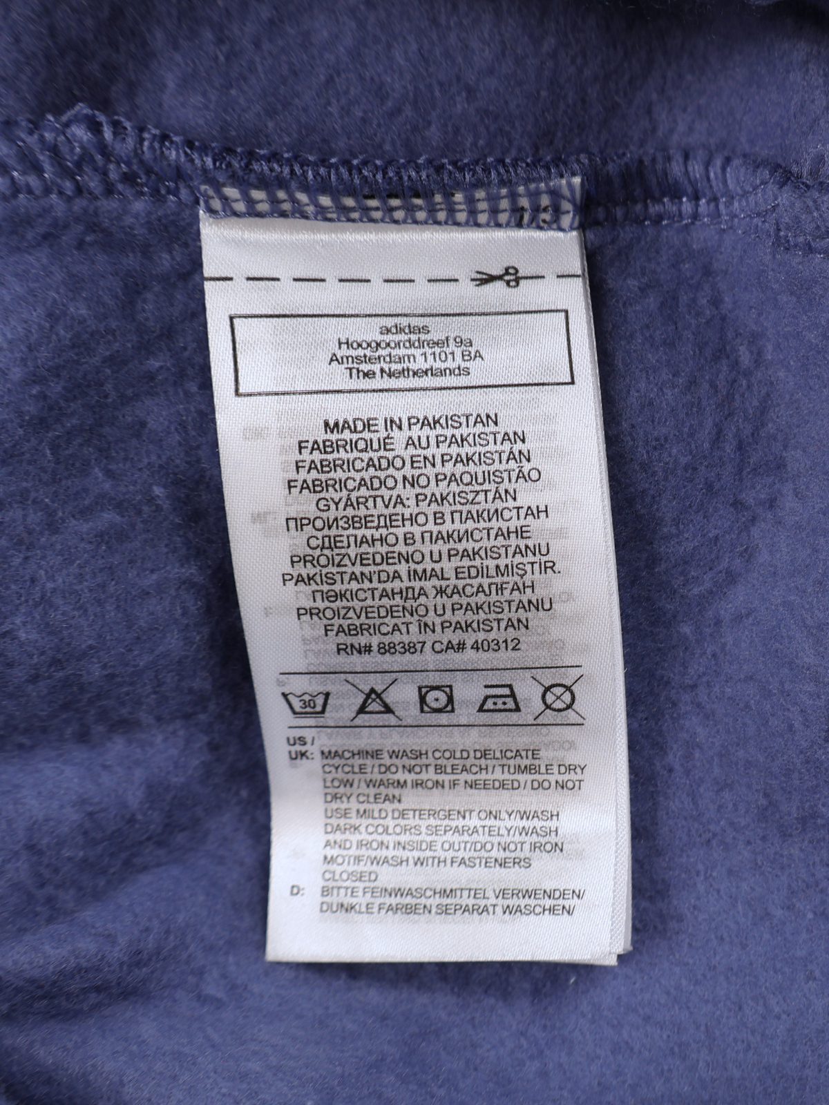 Adidas Originals Mock Neck Sweatshirt XS NWT Blue Snap Pullover