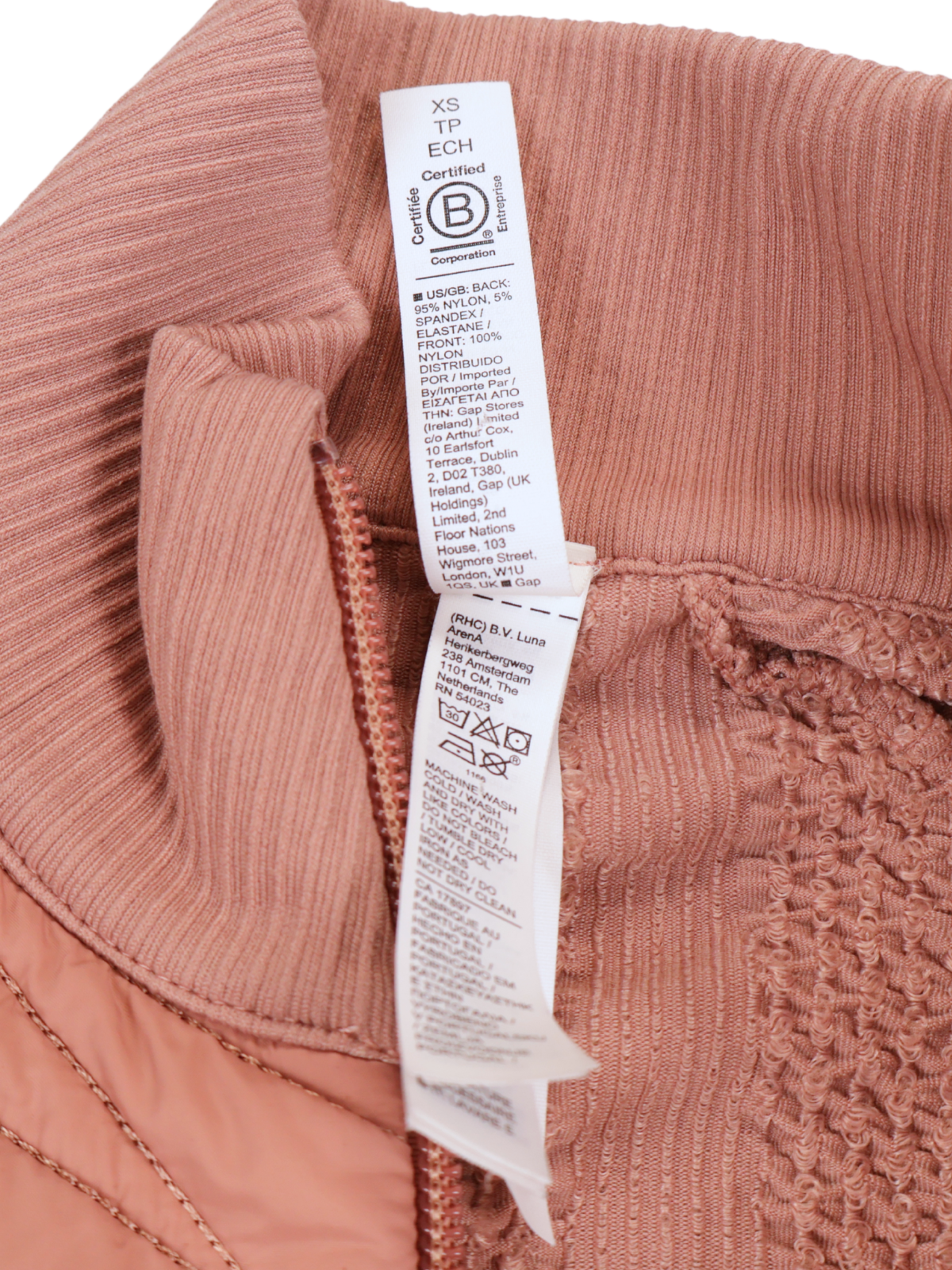 Athleta Flurry Force Pink Quilted Hybrid Athletic Jacket XS