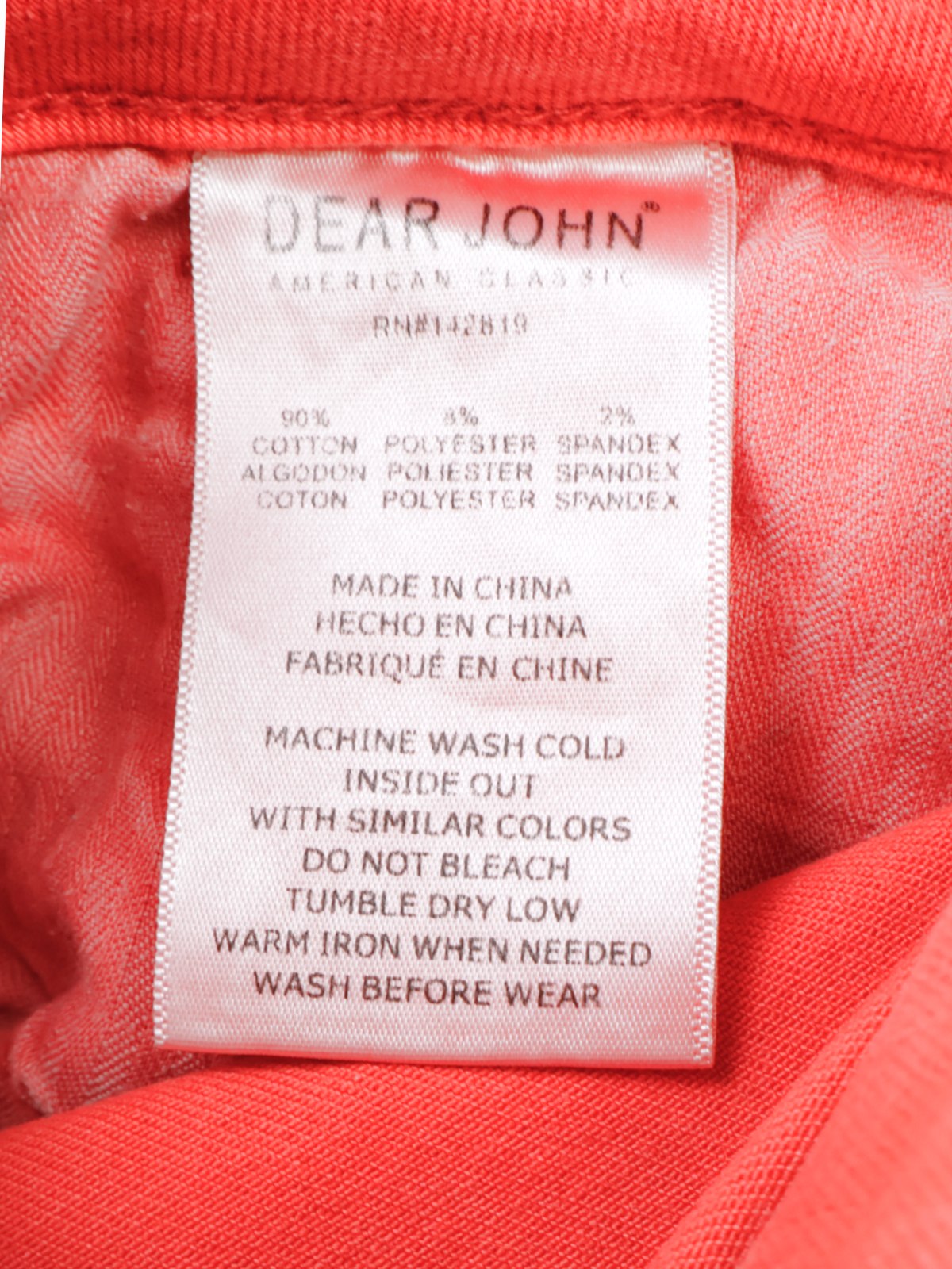Dear John Salmon Cropped Jeans Size 27 | High Rise Straight Leg | Modern Color Denim