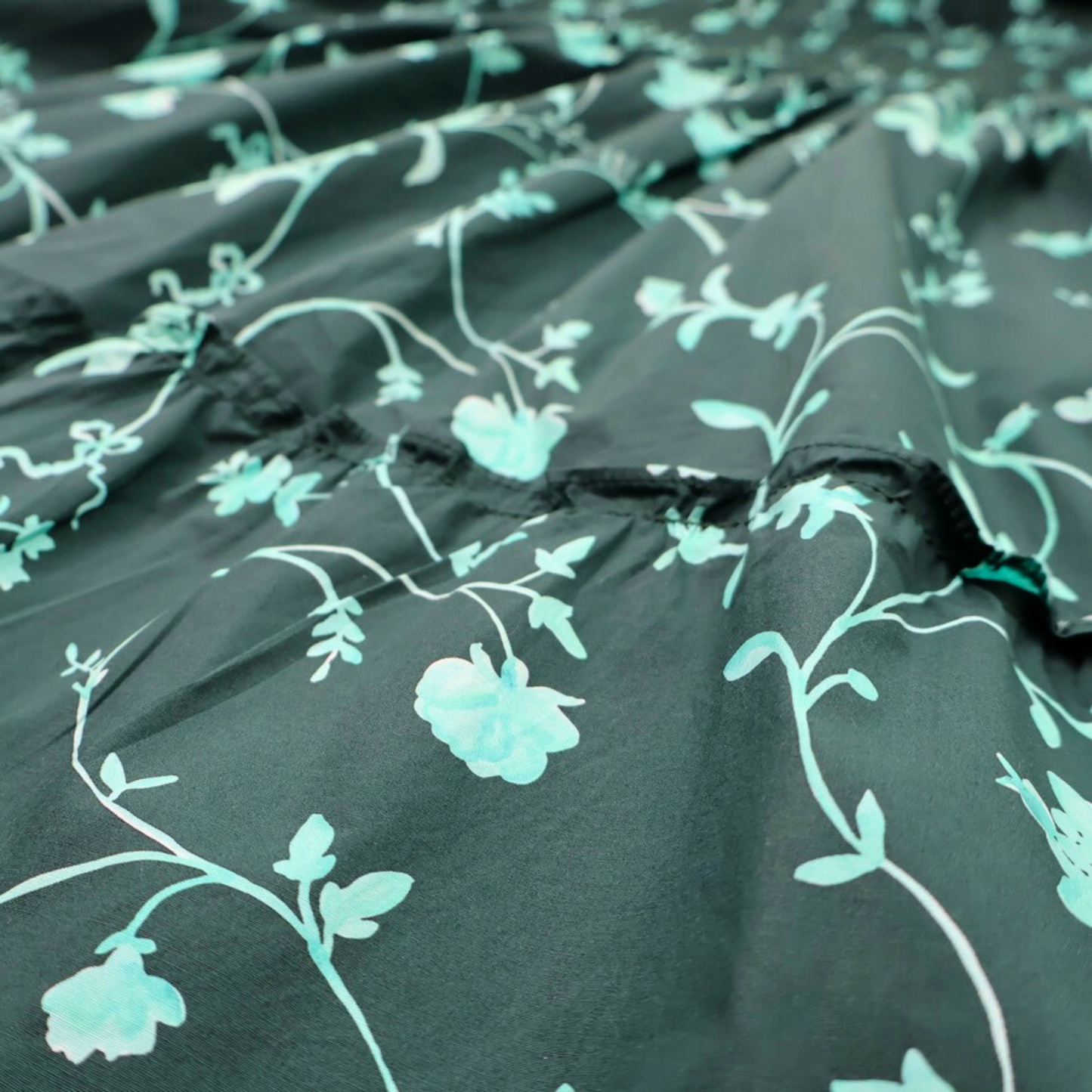 Hill House Nap Dress Medium Green Floral Smocked Ruffle Strap Midi Dress