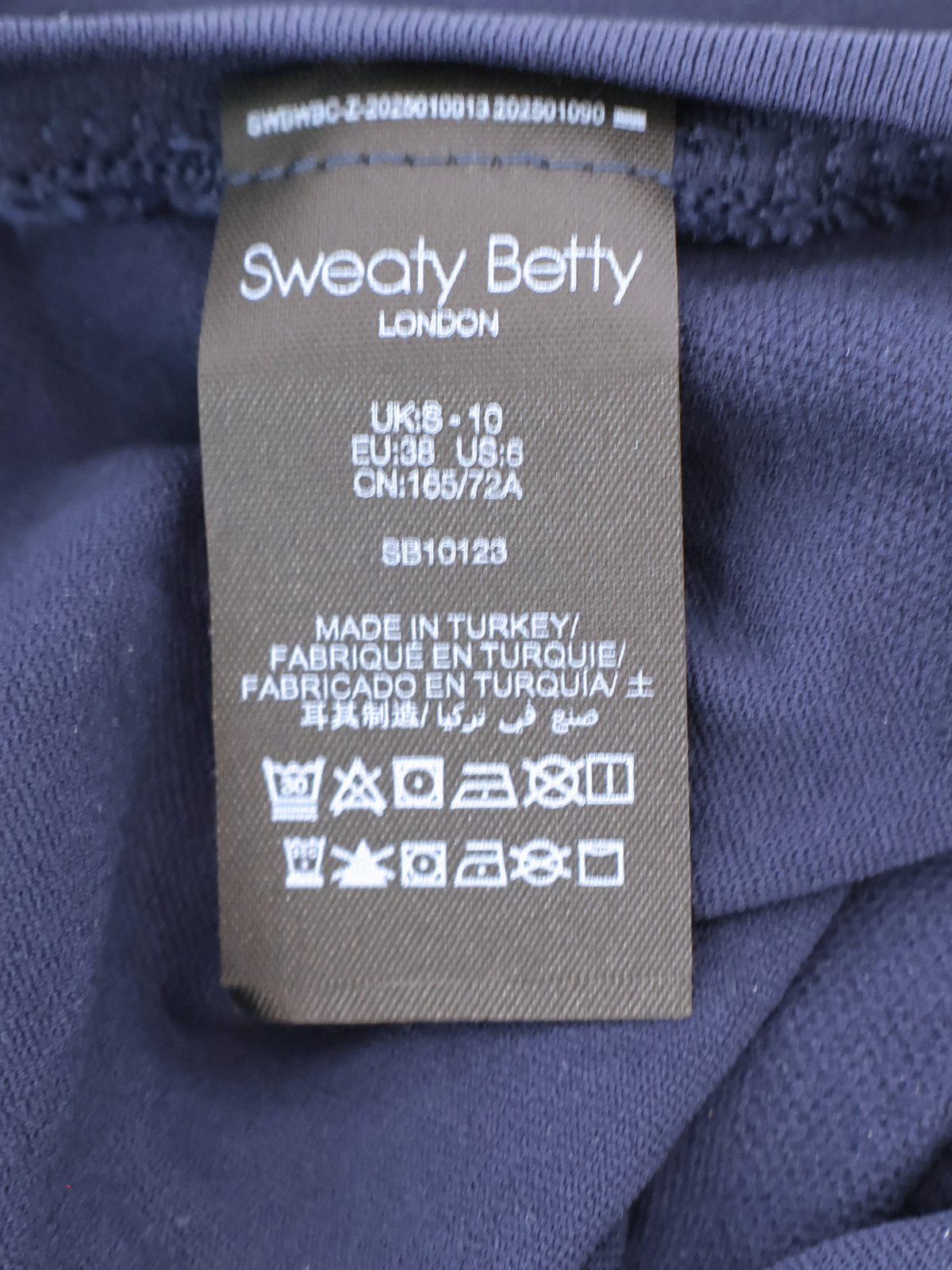 Sweaty Betty Navy Blue Athletic Tank Top Women's Size 6 Workout Activewear