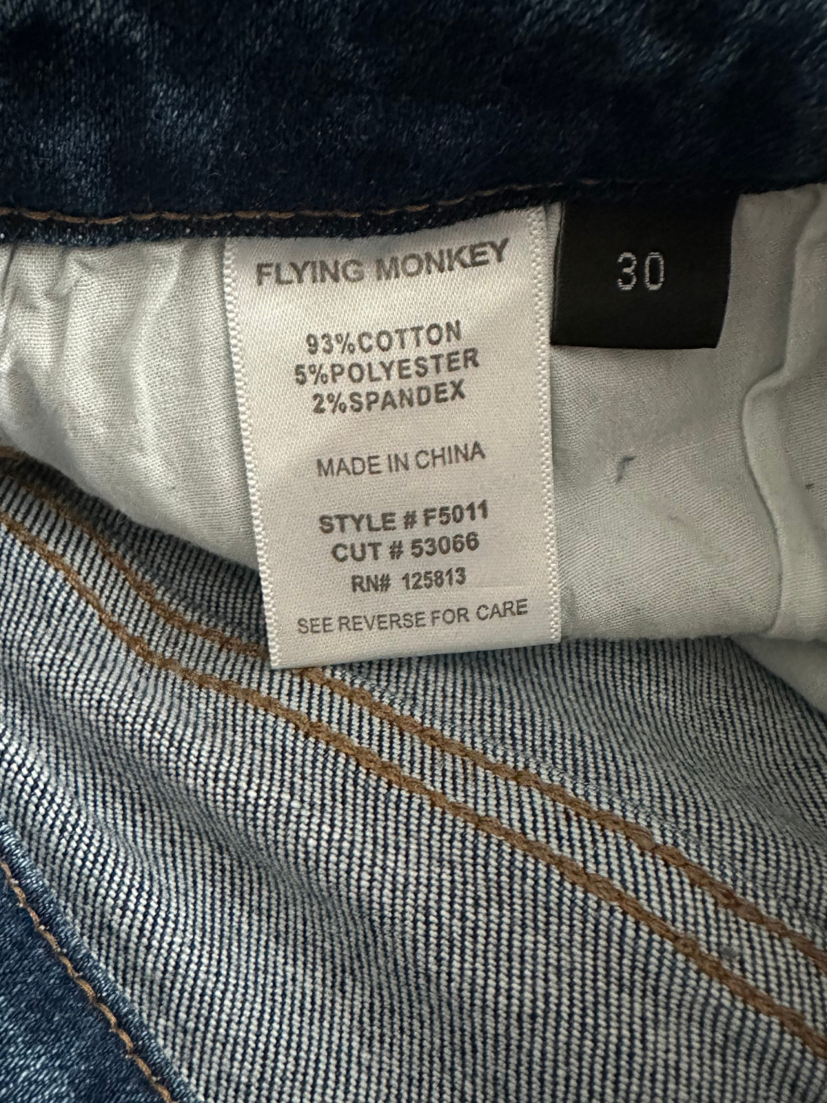 Flying Monkey High-Rise Distressed Ankle Jeans – Raw Hem Denim (Size 30)