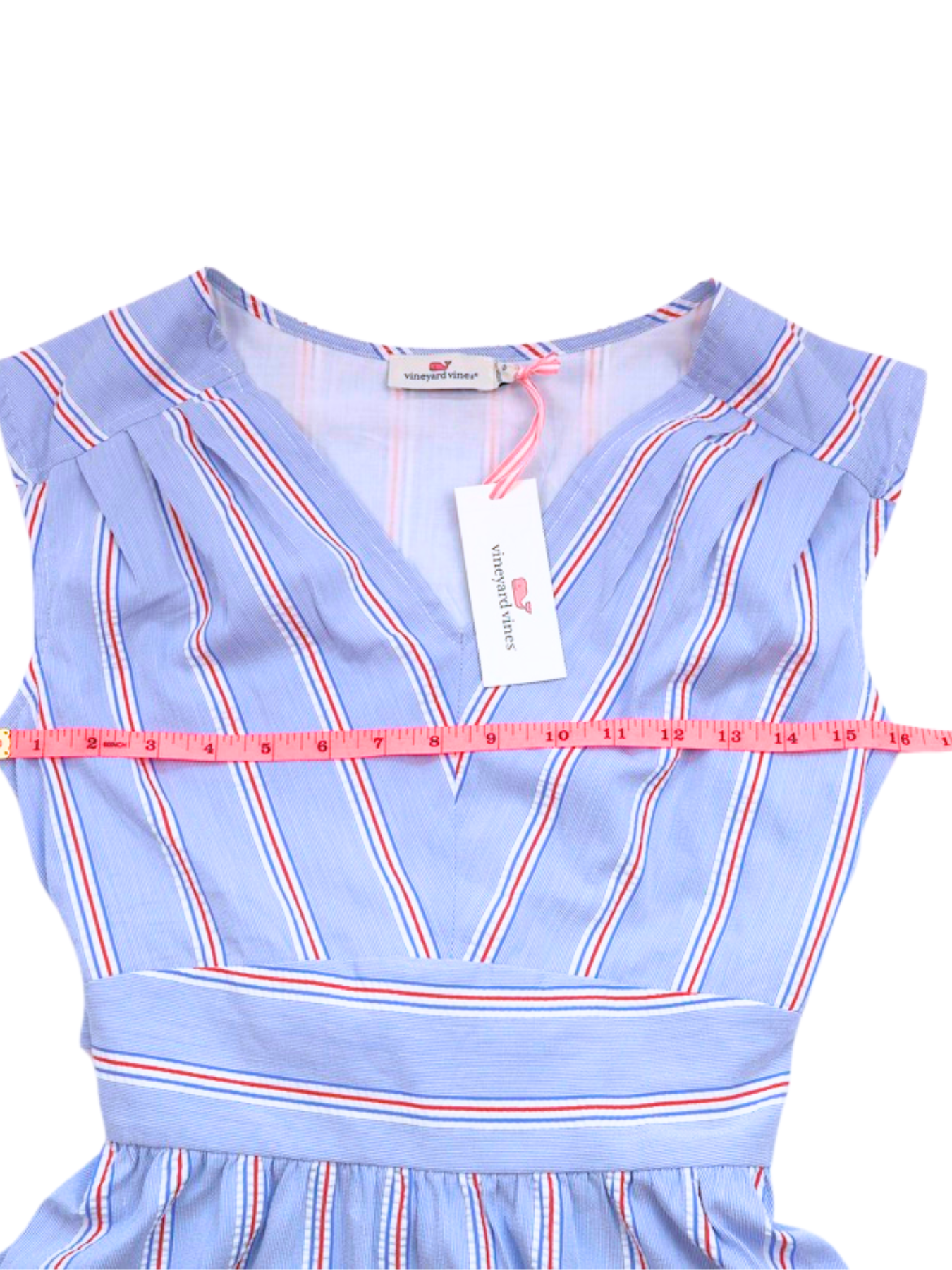 Vineyard Vines Blue Striped Fit & Flare Dress (NWT) – Size Small
