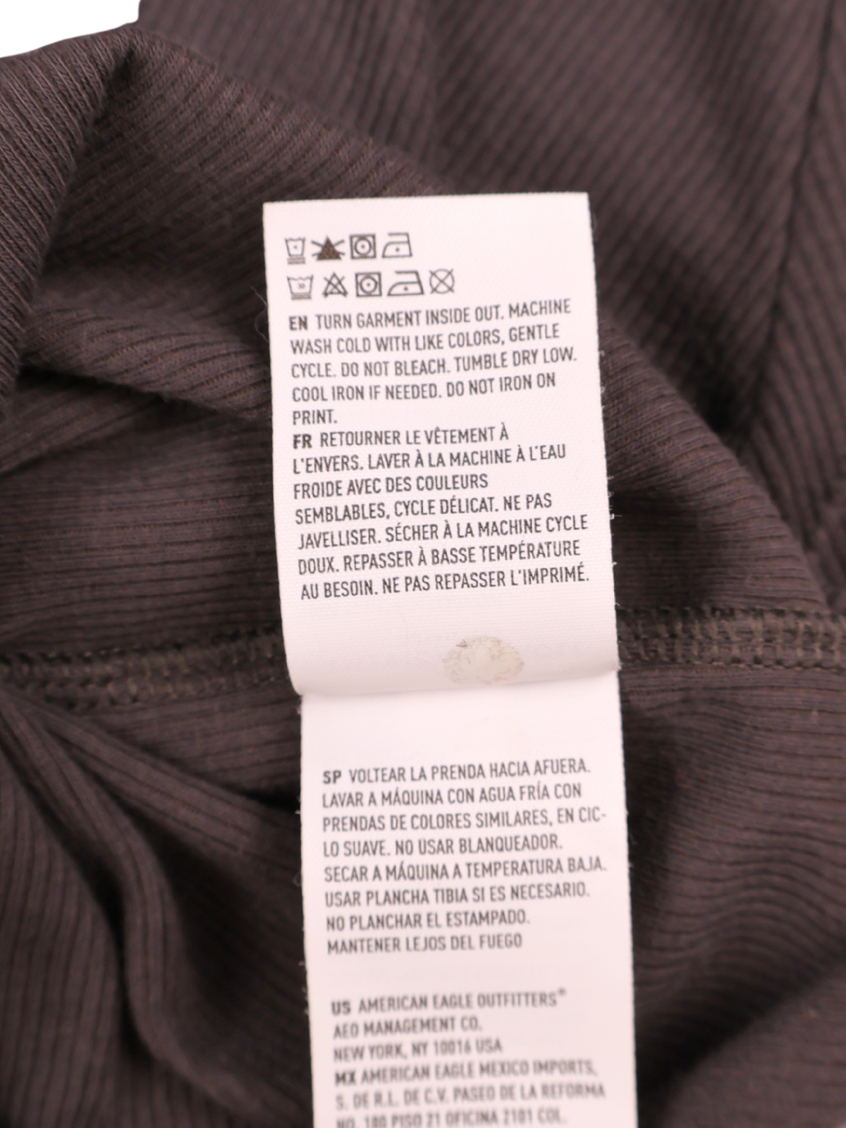 American Eagle Eagle 77 Ribbed Graphic Baby Tee Medium