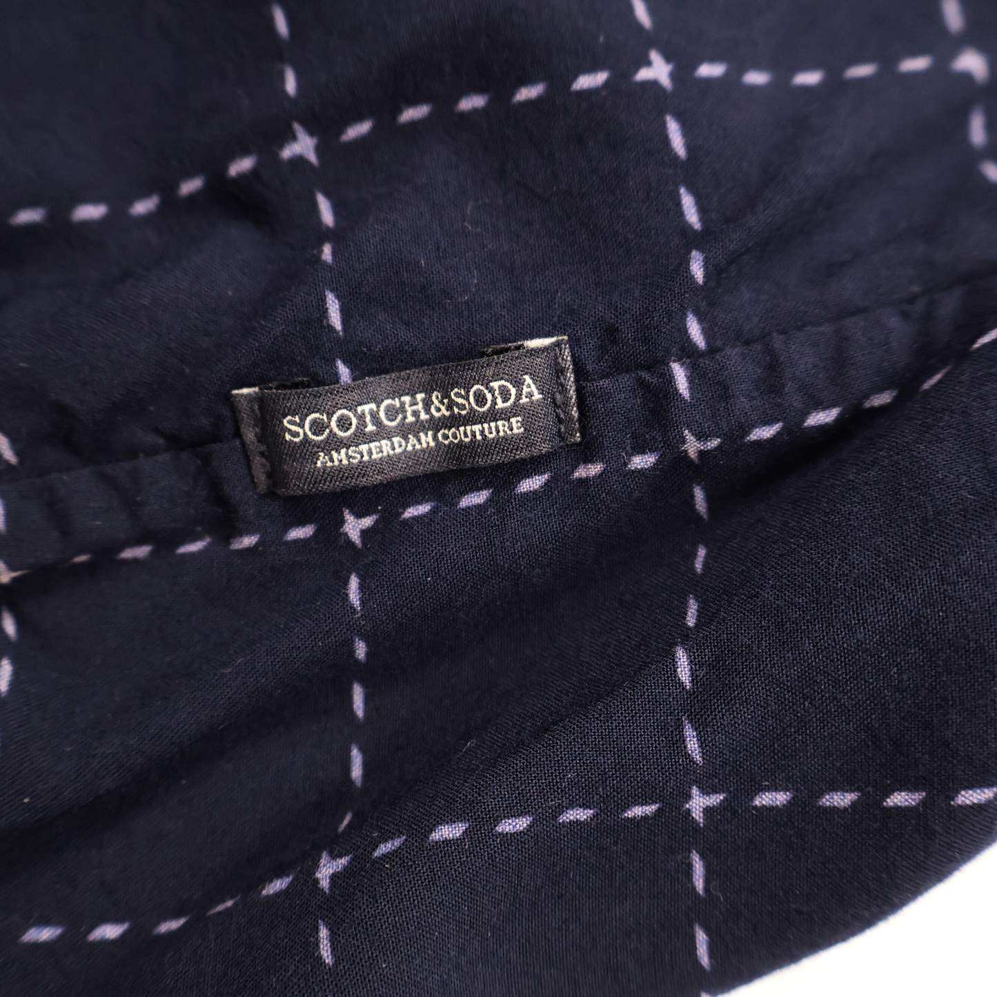 Scotch & Soda Amsterdam Couture Blue Windowpane Blouse – Size Medium