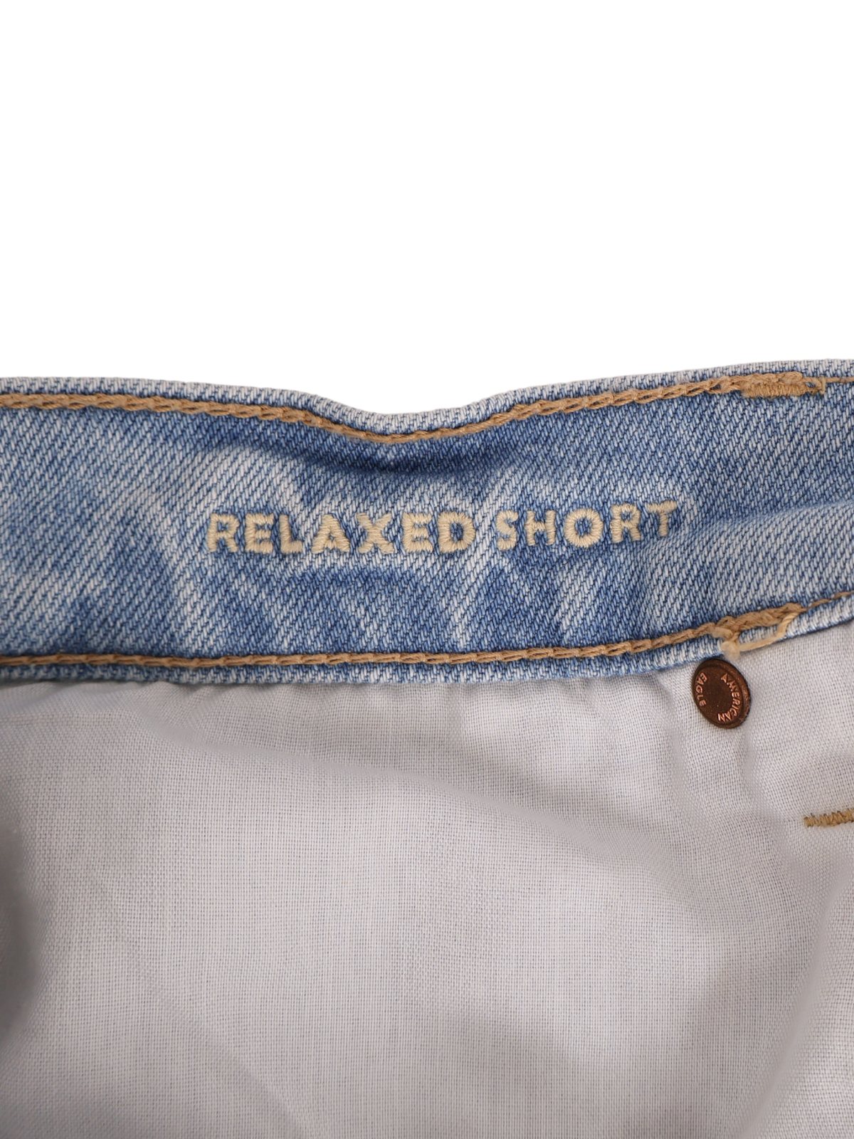 American Eagle Light Wash Denim Shorts Size 6 High Rise Distressed Cutoff