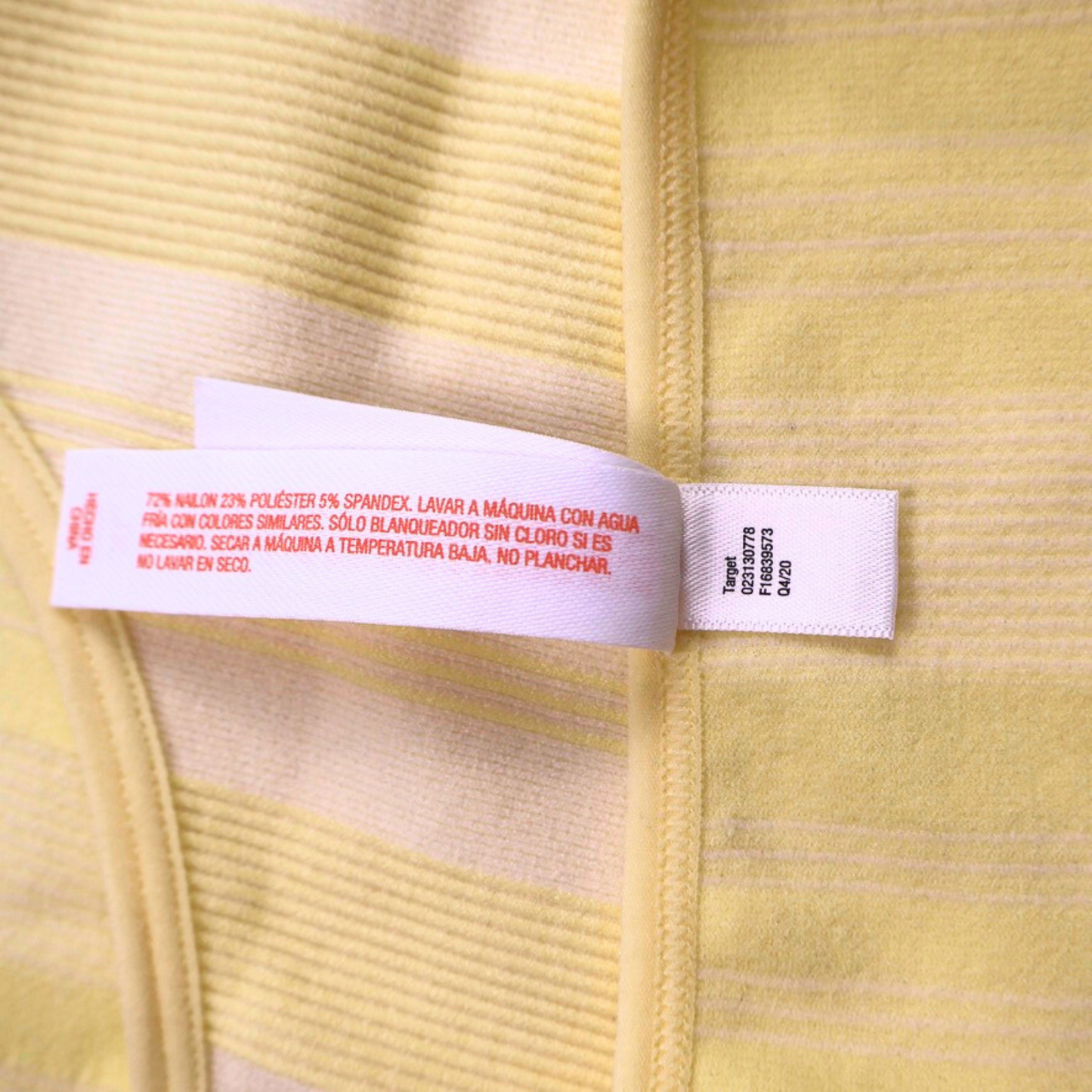 Colsie Yellow Ribbed Striped Bodysuit Size XL