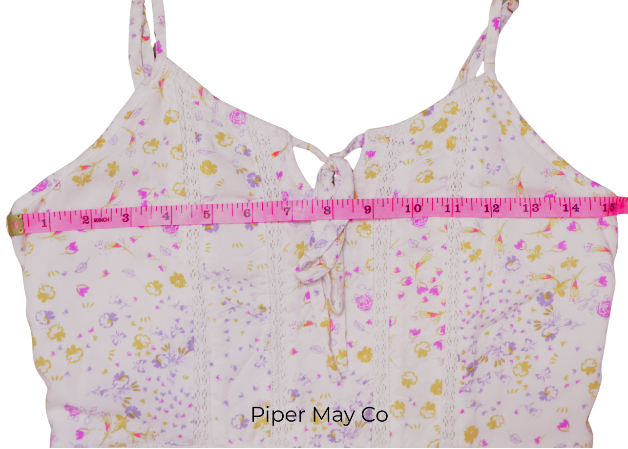 Japna Floral Maxi Dress – Pastel Print Flowy Summer Dress Size Large