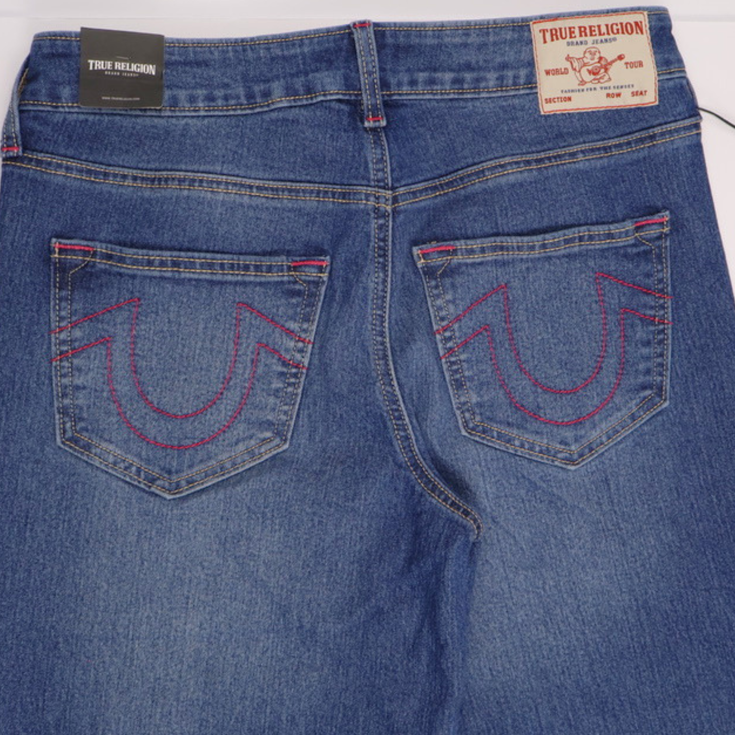 True Religion Bobby SN Baggy Jeans | Pink Stitch | NWT | Size 27