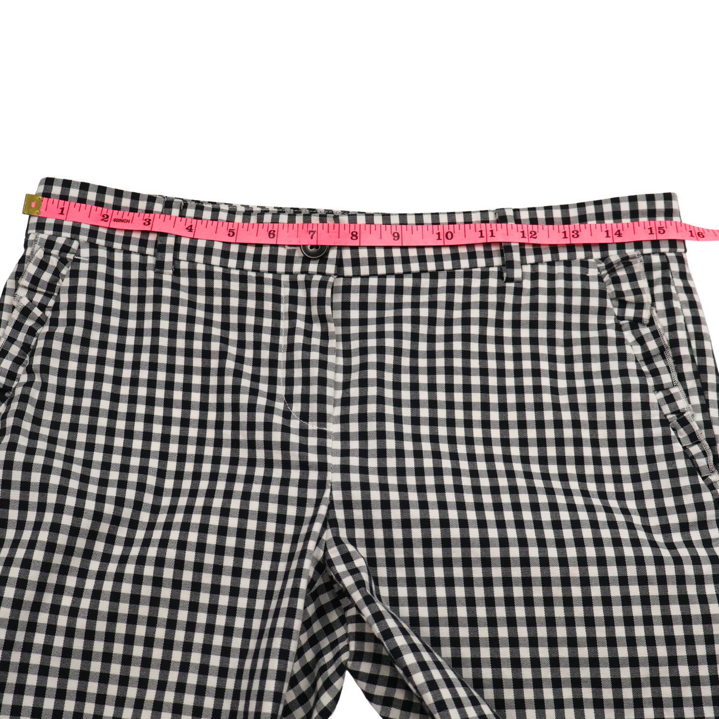 Ann Taylor Black & White Gingham Ankle Trousers – Size 0 – Tailored Check Pants