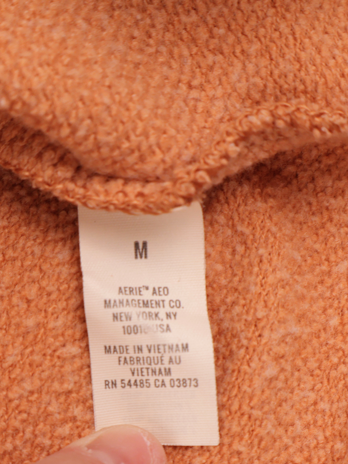 Aerie Burnt Orange Cropped Sweatshirt Oversized Pullover Size Medium