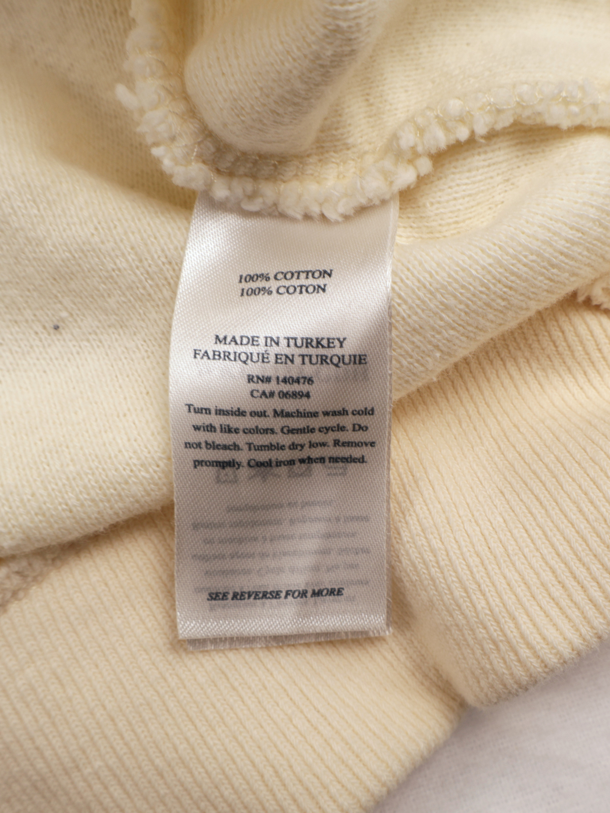 Faherty Vista Hoodie Sweater – Cream Striped Cozy Knit | Size Large