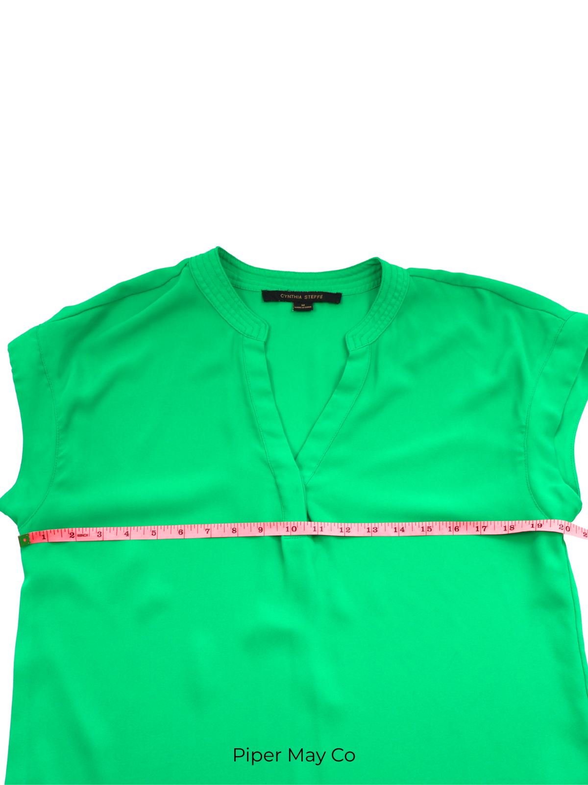 Cynthia Steffe Bright Green Blouse | Effortless Statement Essential