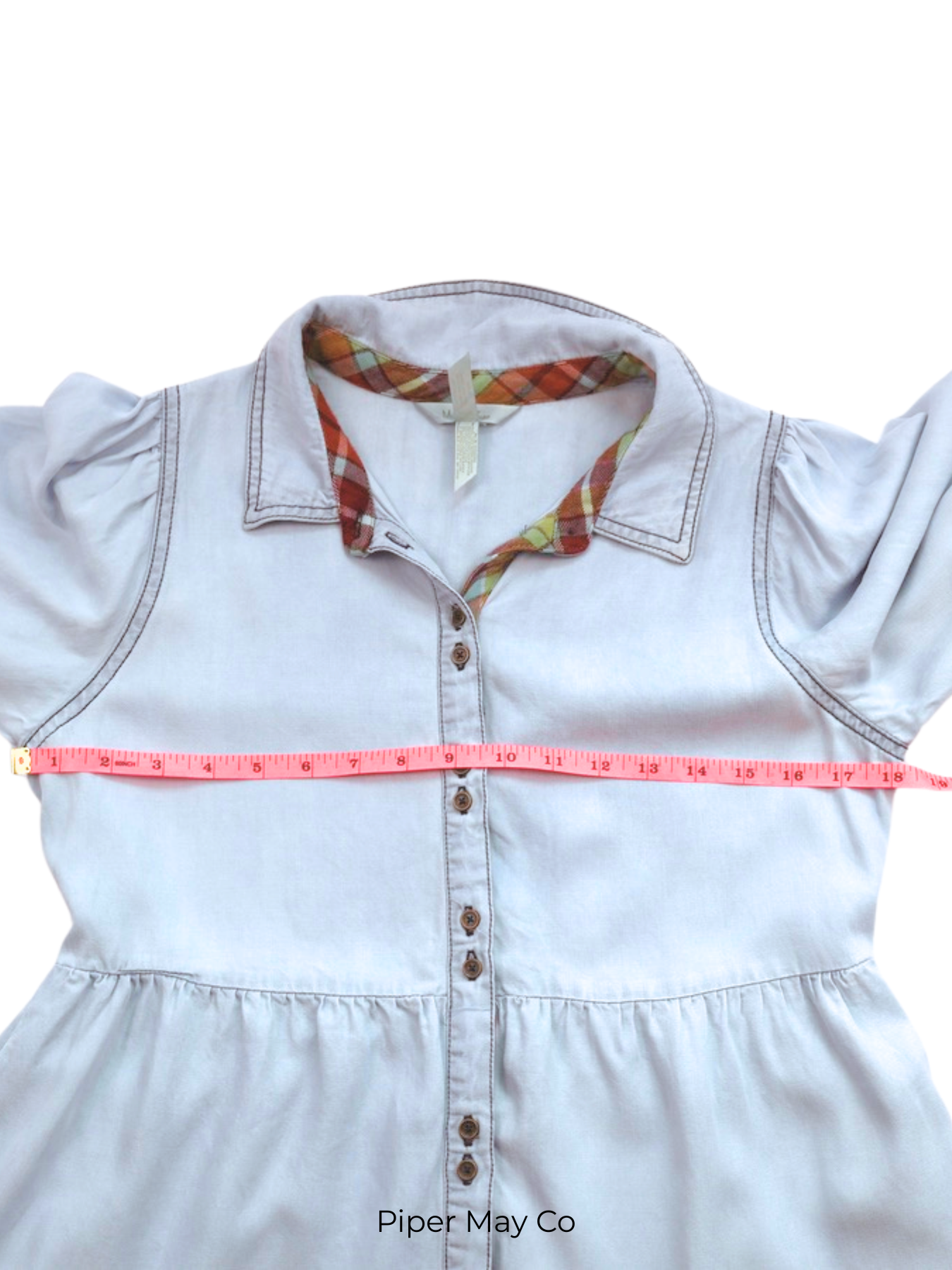 Matilda Jane Soft Denim Tiered Dress | Size Small | Effortless Feminine Classic