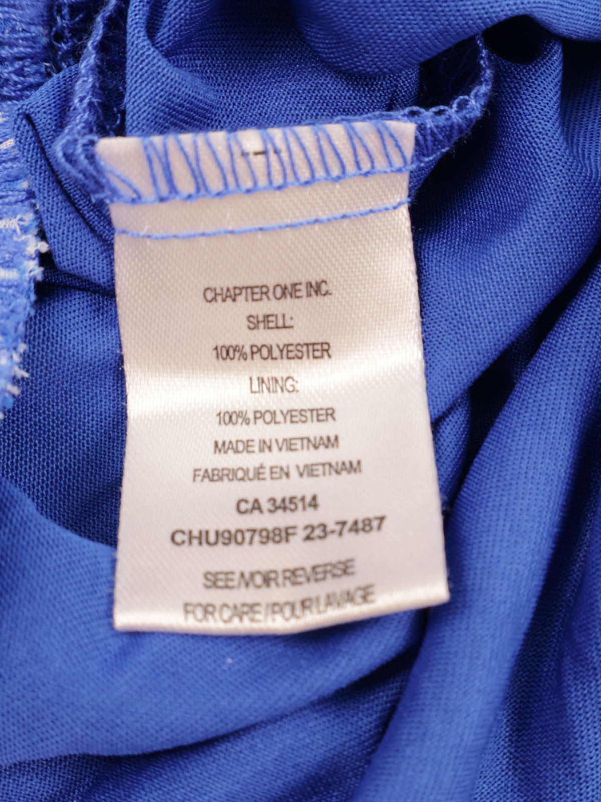 Haver & Blair Blue Floral Smocked Crop Blouse – Feminine Wrap Style (Size Small)