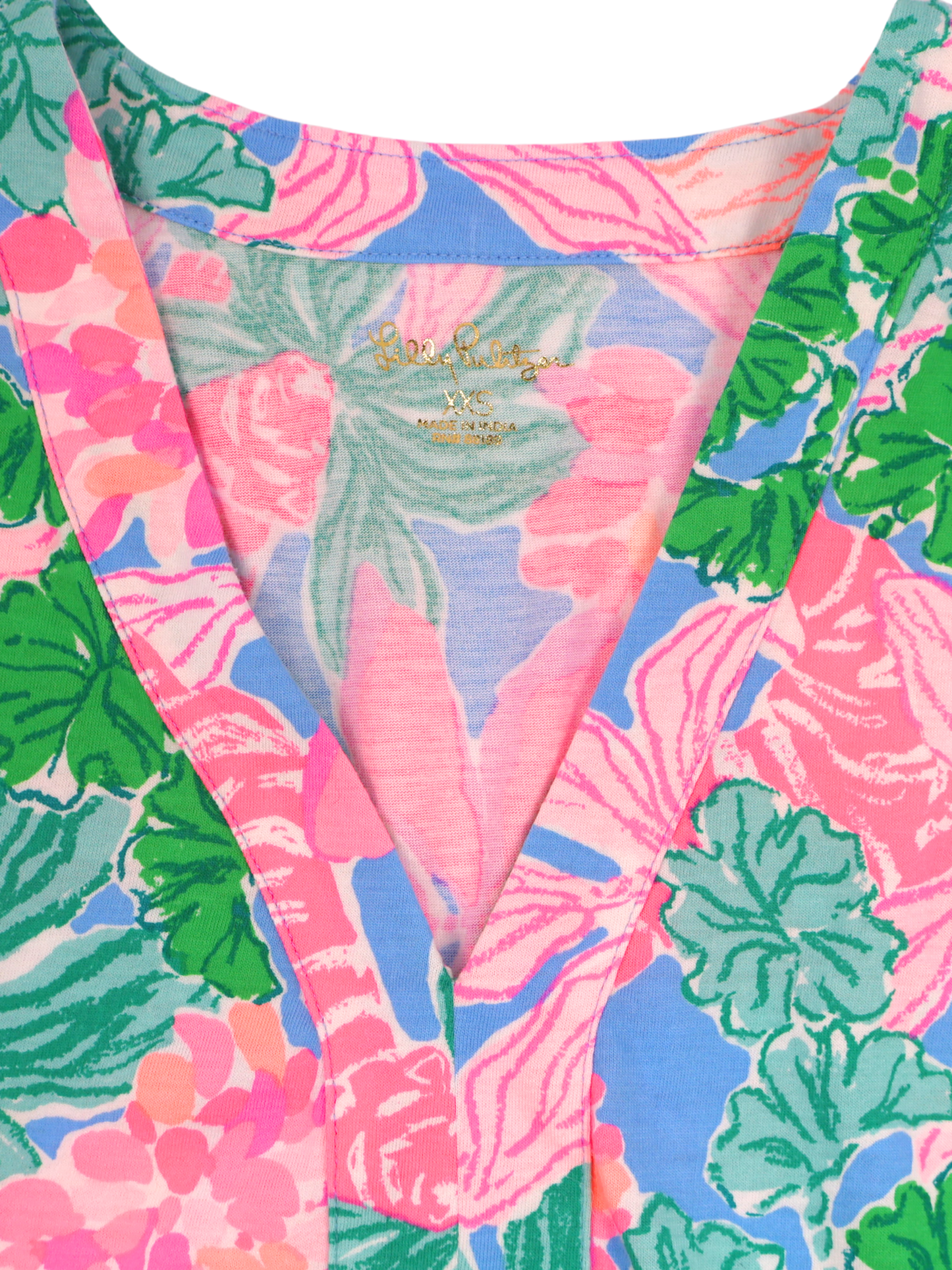 Lilly Pulitzer Tropical Floral Dress XXS – Vibrant Resort Tiered Mini