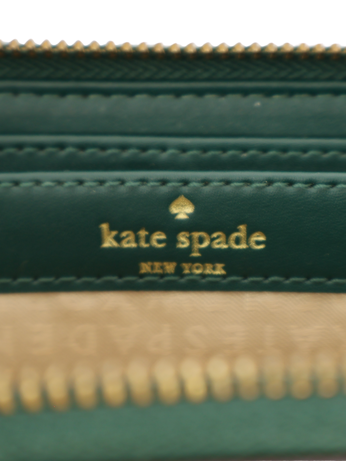 Kate Spade Green Continental Wallet with Gold Hardware